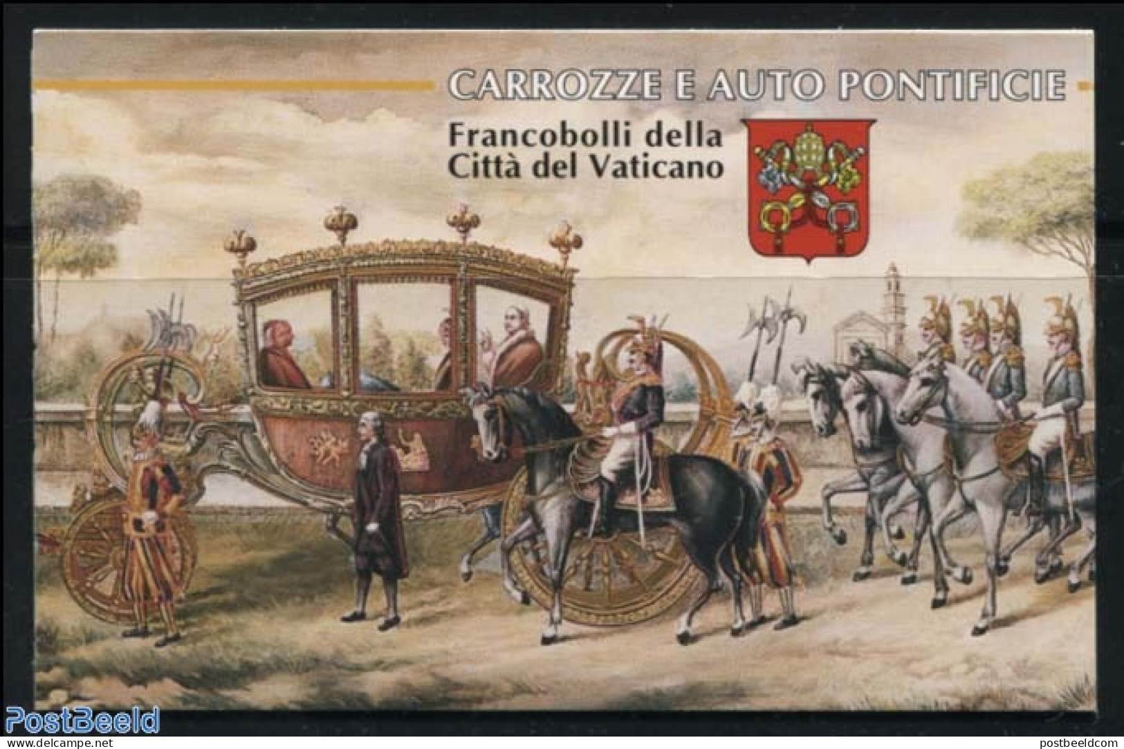 Vatican 1997 Vatican Automobiles & Coaches Booklet, Mint NH, Transport - Stamp Booklets - Automobiles - Coaches - Ongebruikt