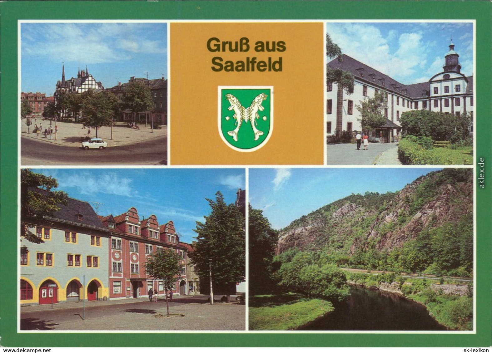 Saalfeld (Saale) Blick Zum Markt, Schloß, Markt, Naturschutzgebiet "Bohlen" 1987 - Sonstige & Ohne Zuordnung