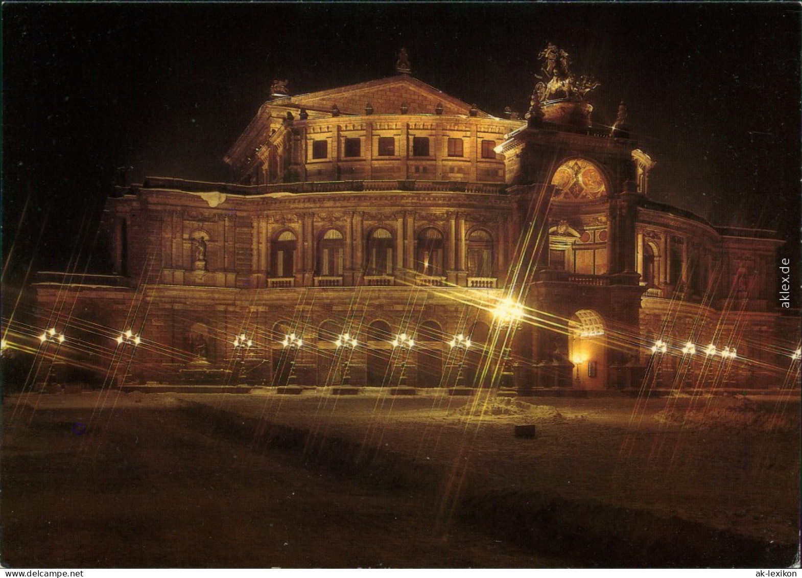 Innere Altstadt Dresden Semperoper - Außenansicht In Der Nacht - Beleuchtet 1985 - Dresden