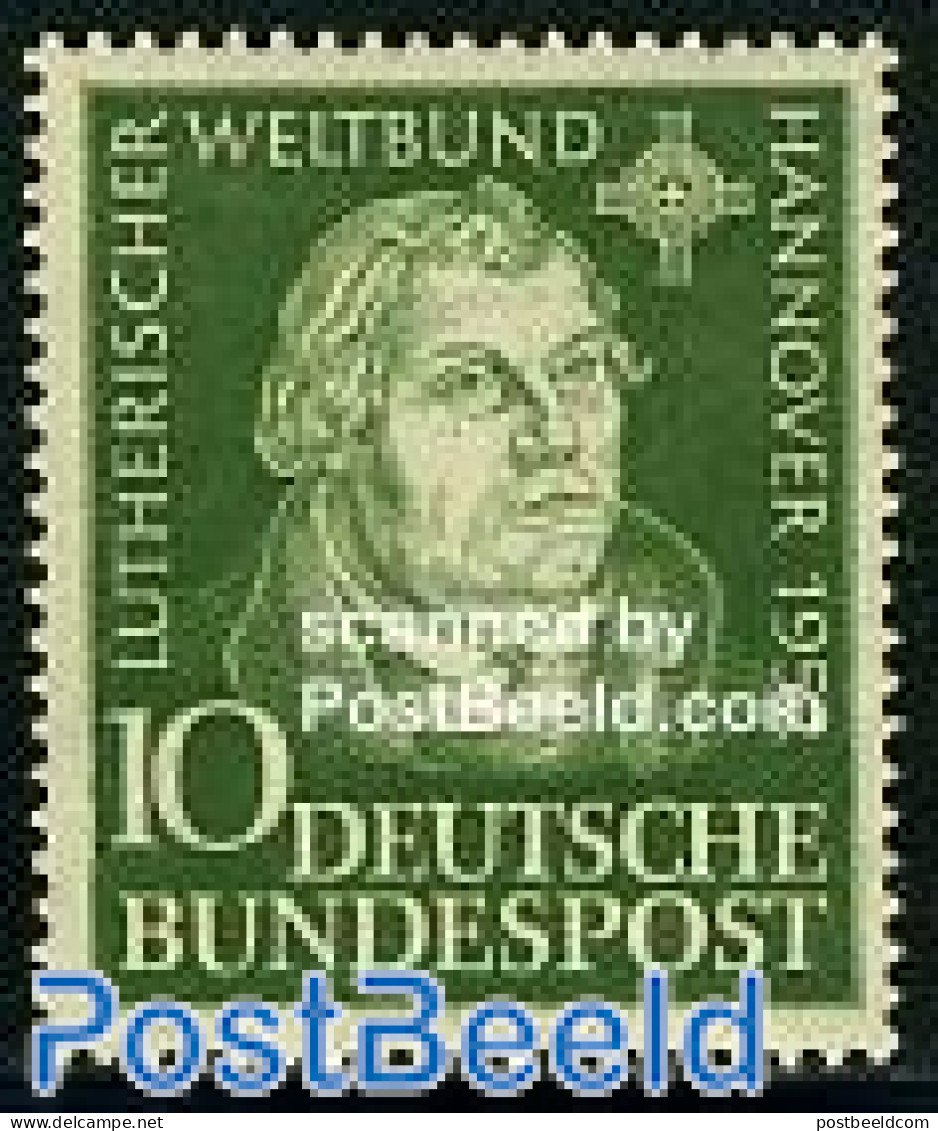 Germany, Federal Republic 1952 Martin Luther 1v, Mint NH, Religion - Religion - Unused Stamps