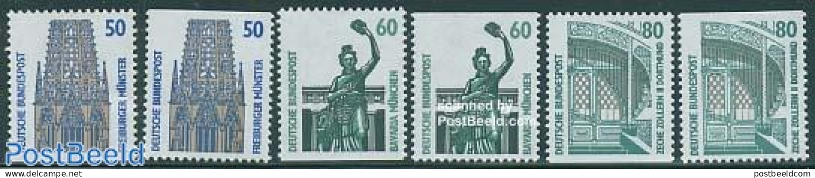 Germany, Federal Republic 1987 Tourism 6v From Booklet, Mint NH, Religion - Churches, Temples, Mosques, Synagogues - Ungebraucht