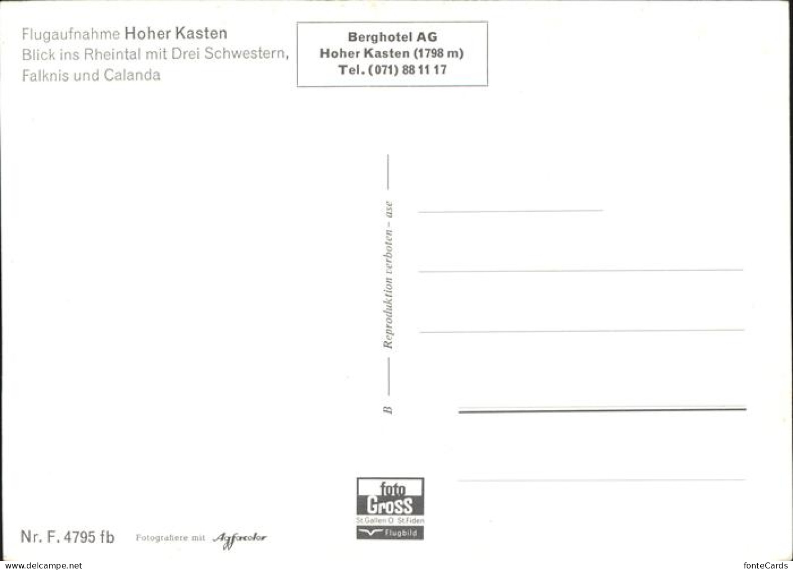 11483531 Hoher Kasten  Hoher Kasten - Autres & Non Classés