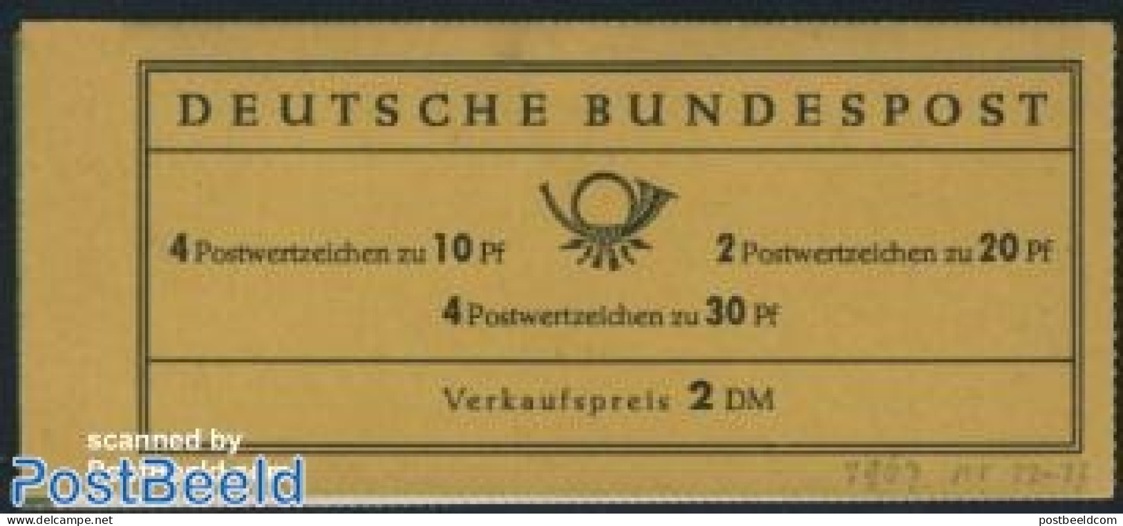 Germany, Federal Republic 1967 Brandenburger Tor Booklet, Sieger Advertisement, Mint NH, Stamp Booklets - Unused Stamps