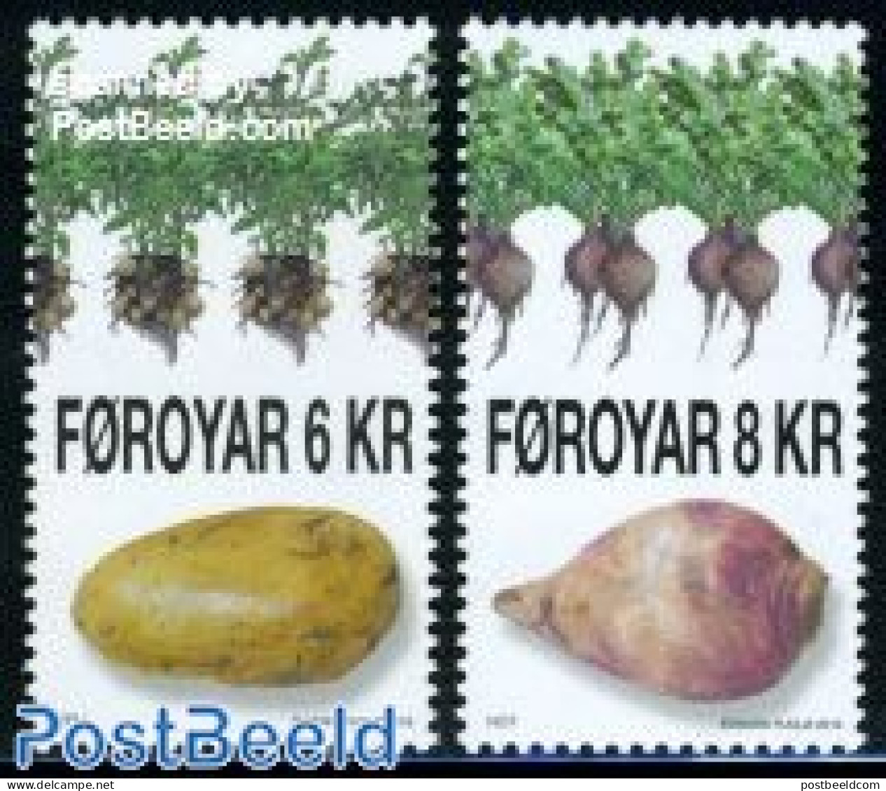 Faroe Islands 2010 Potato & Vegetables 2v, Mint NH, Health - Food & Drink - Alimentation