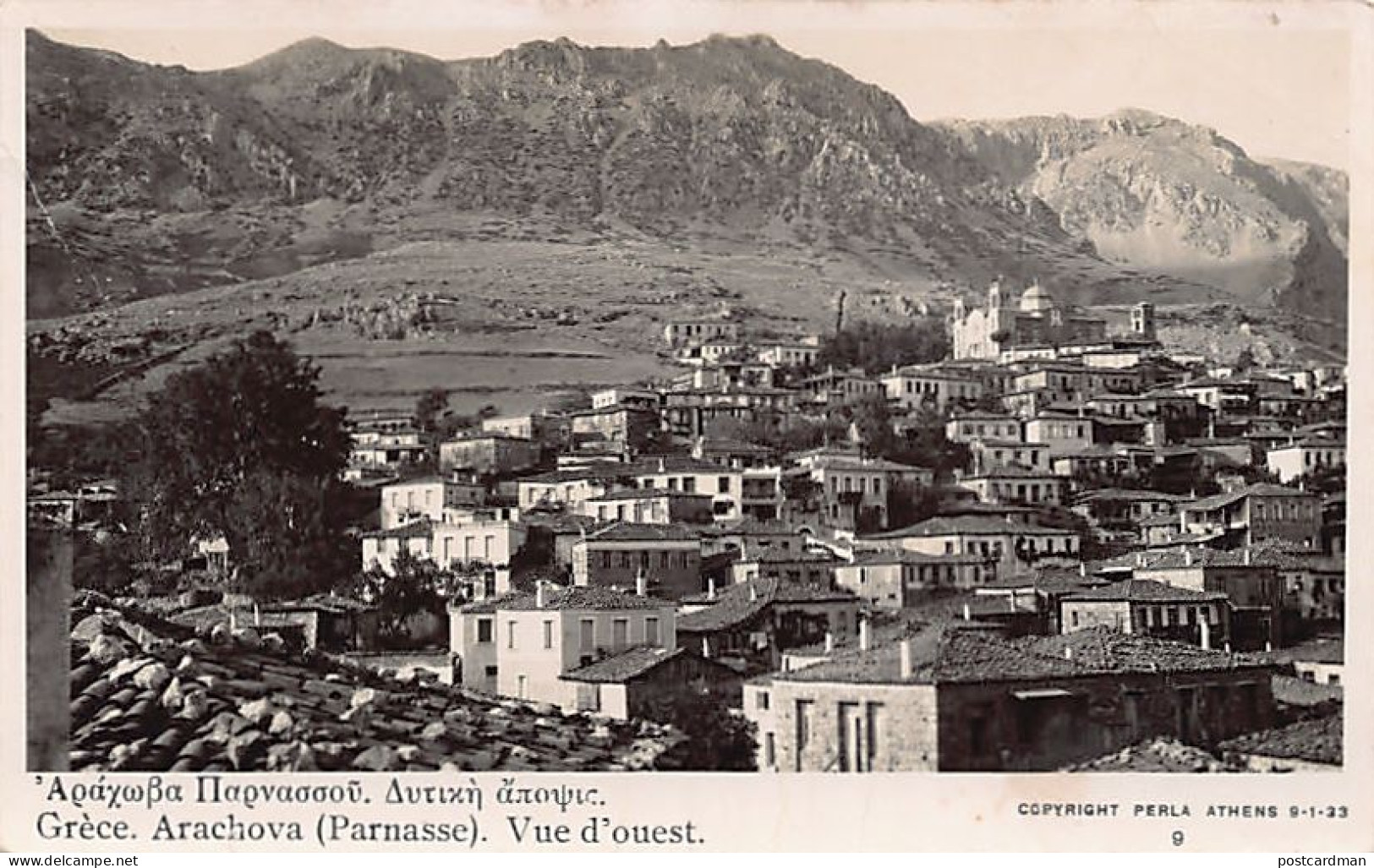 Greece - Arachova - View From The West - REAL PHOTO - Publ. Perla  - Grecia