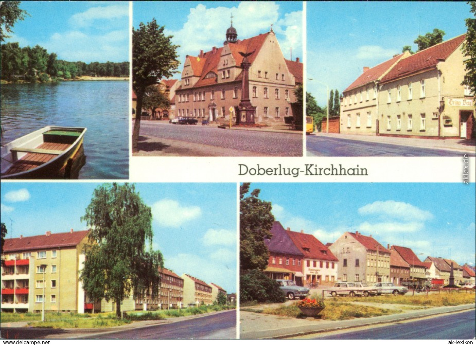 Doberlug-Kirchhain, Rathaus, HO-Gaststätte, Bahnhofstraße, Hauptstraße 1983 - Doberlug-Kirchhain