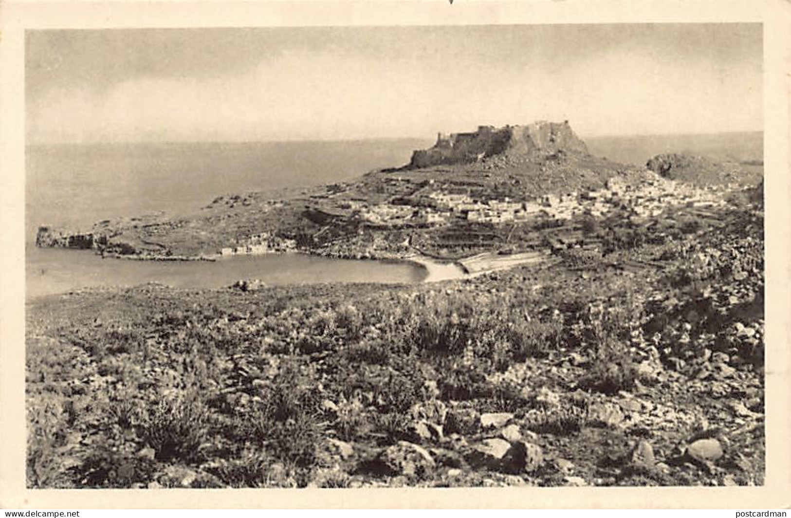Greece - LINDOS Rhodes - Bird's Eye View Of The City And The Castle - Publ. Bestetti & Tumminelli Serie Nona Lindo 1 - Griekenland