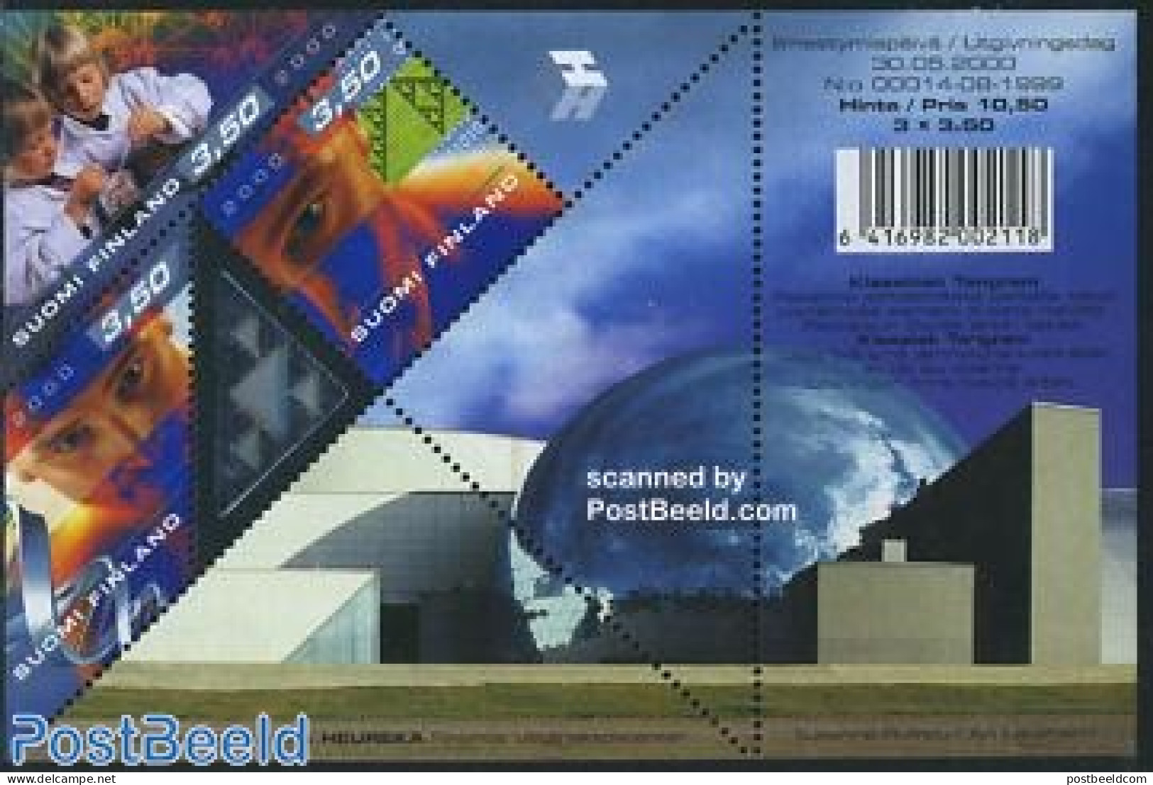 Finland 2000 Science, Holograph S/s, Mint NH, Various - Holograms - Ongebruikt