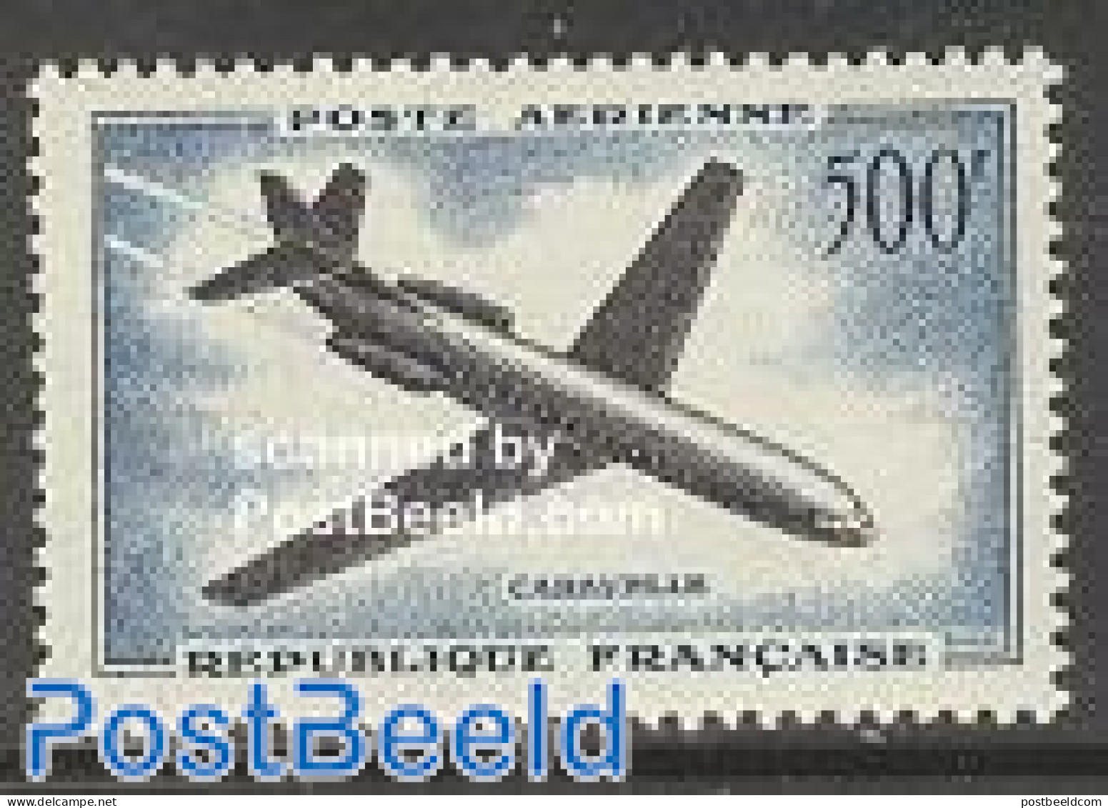 France 1957 Caravelle 1v, Unused (hinged), Transport - Aircraft & Aviation - Nuevos