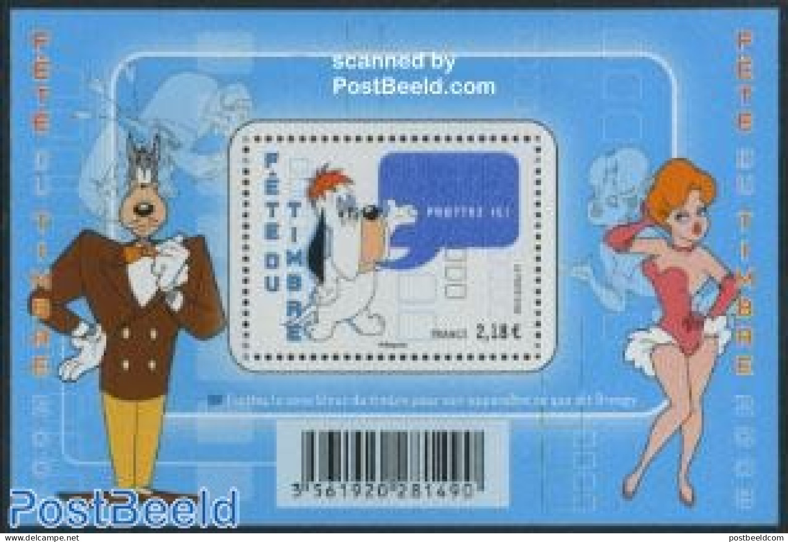 France 2008 Stamp Festival, Droopy S/s, Mint NH, Stamp Day - Art - Comics (except Disney) - Unused Stamps