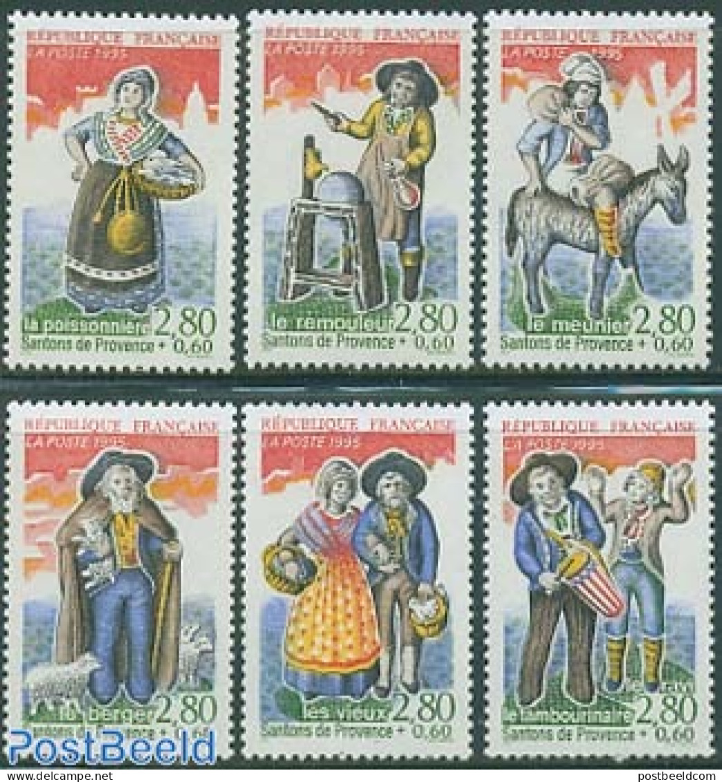 France 1995 Country People 6v, Mint NH, Various - Costumes - Unused Stamps