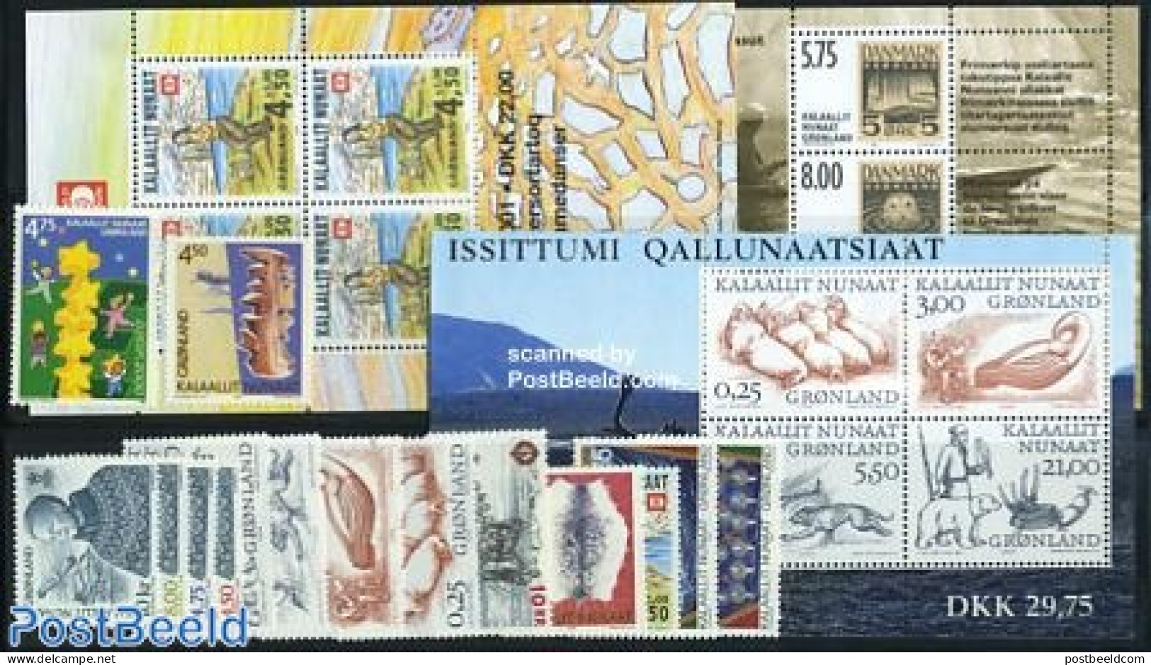 Greenland 2000 Yearset 2000 (15v+3s/s), Mint NH, Various - Yearsets (by Country) - Ongebruikt
