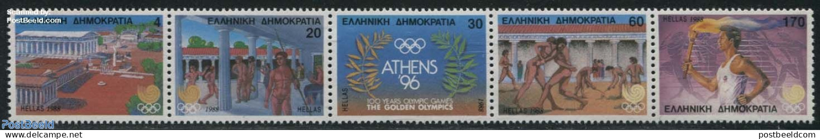 Greece 1988 Olympic Games Seoul 5v [::::], Mint NH, Sport - Olympic Games - Sport (other And Mixed) - Nuovi