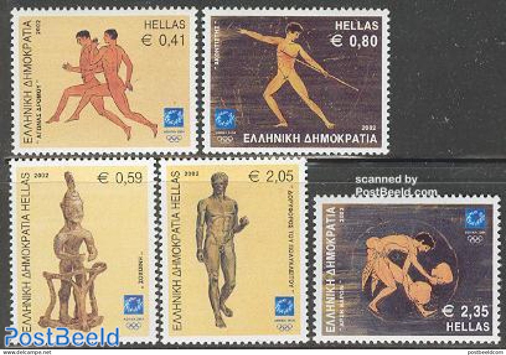 Greece 2002 Antique Olympics 5v, Mint NH, History - Sport - Archaeology - Olympic Games - Art - Sculpture - Ongebruikt