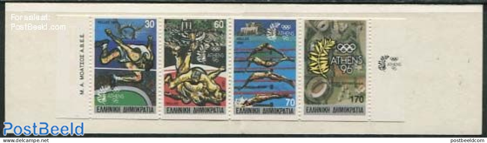 Greece 1989 Olympic Games Booklet, Mint NH, Sport - Olympic Games - Sport (other And Mixed) - Stamp Booklets - Unused Stamps