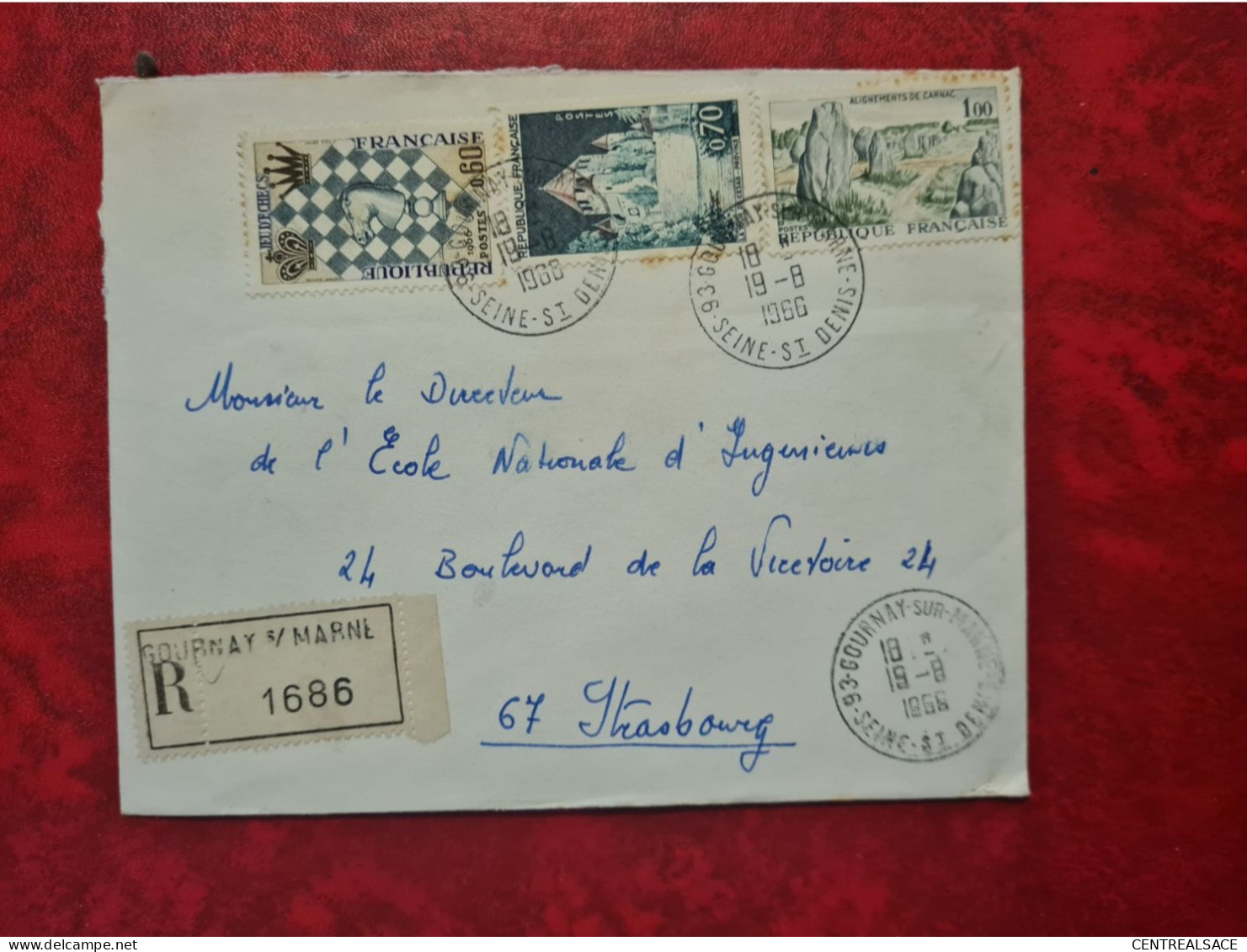LETTRE RECOMMANDE GOURNAY SUR MARNE  1966 - Other & Unclassified