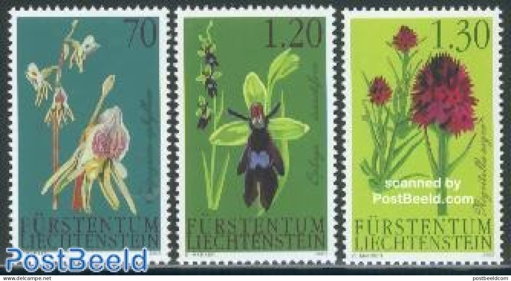 Liechtenstein 2002 Orchids 3v, Mint NH, Nature - Flowers & Plants - Orchids - Ongebruikt