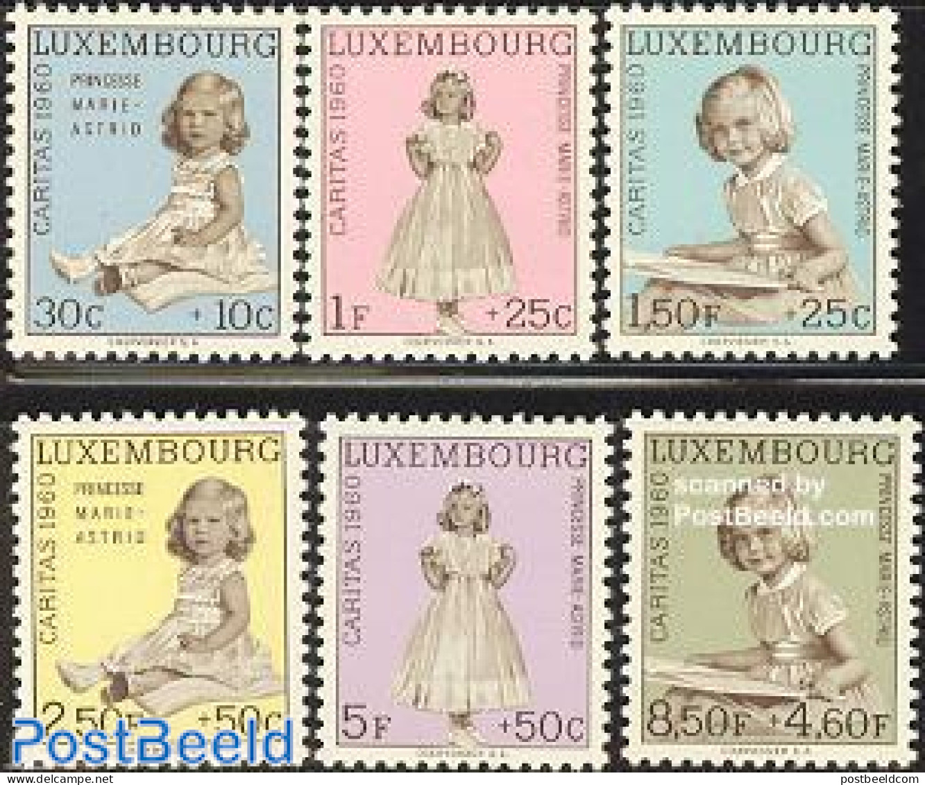 Luxemburg 1960 Caritas 6v, Mint NH, History - Kings & Queens (Royalty) - Unused Stamps