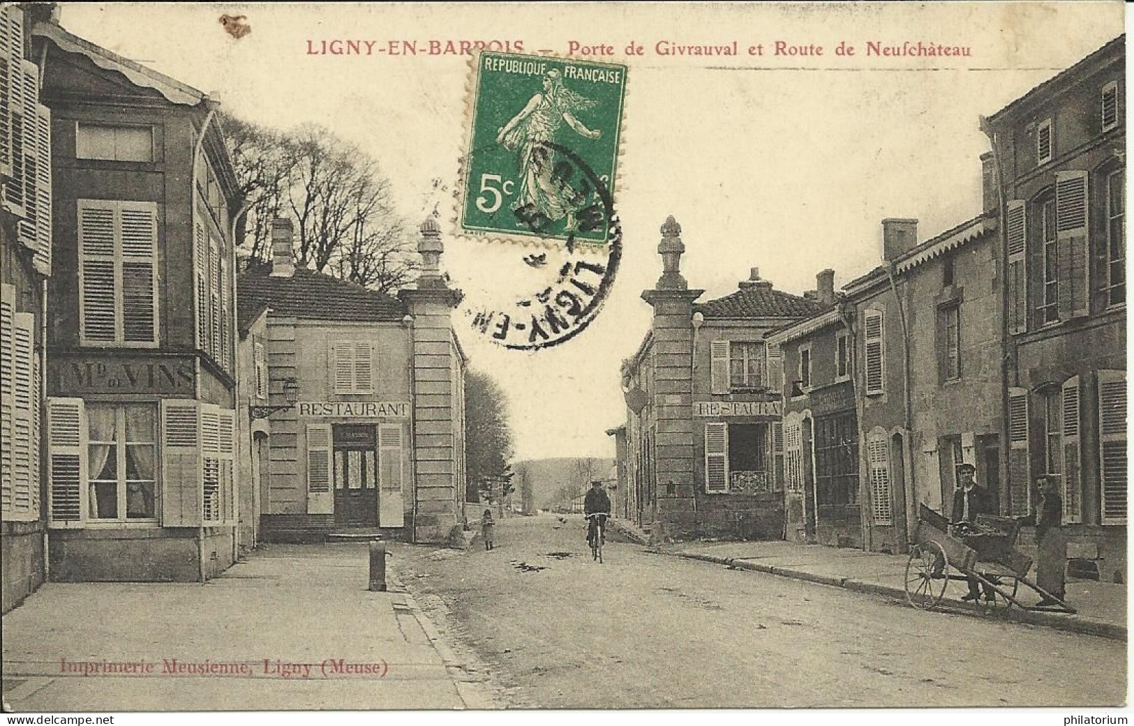 55  LIGNY En BARROIS   Porte De Givrauval Et Route De Neufchâteau - Ligny En Barrois