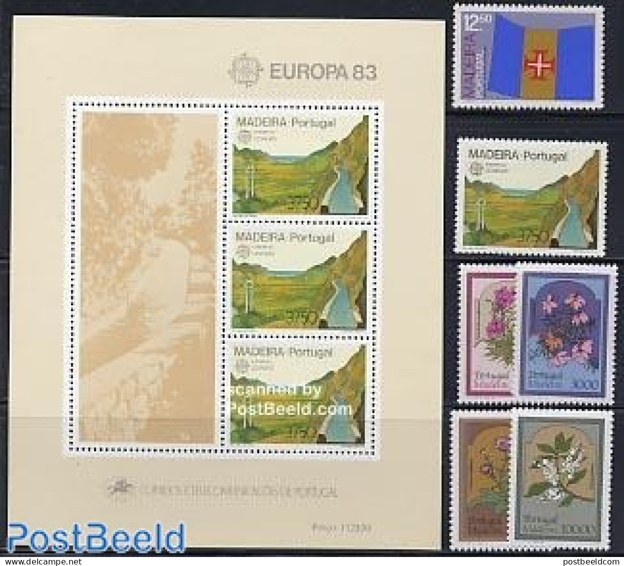 Madeira 1983 Yearset 1983 (6v+1s/s), Mint NH, Various - Yearsets (by Country) - Unclassified