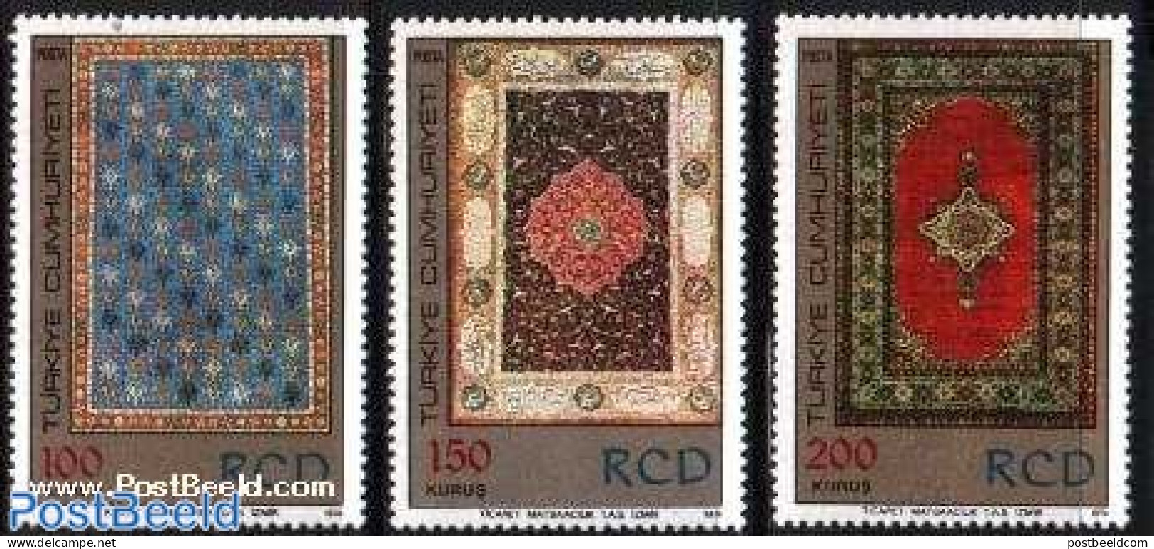 Türkiye 1974 Carpets 3v, Mint NH, Various - Textiles - Andere & Zonder Classificatie