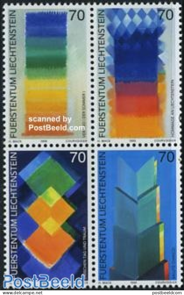 Liechtenstein 1998 Modern Art 4v [+], Mint NH, Art - Modern Art (1850-present) - Unused Stamps