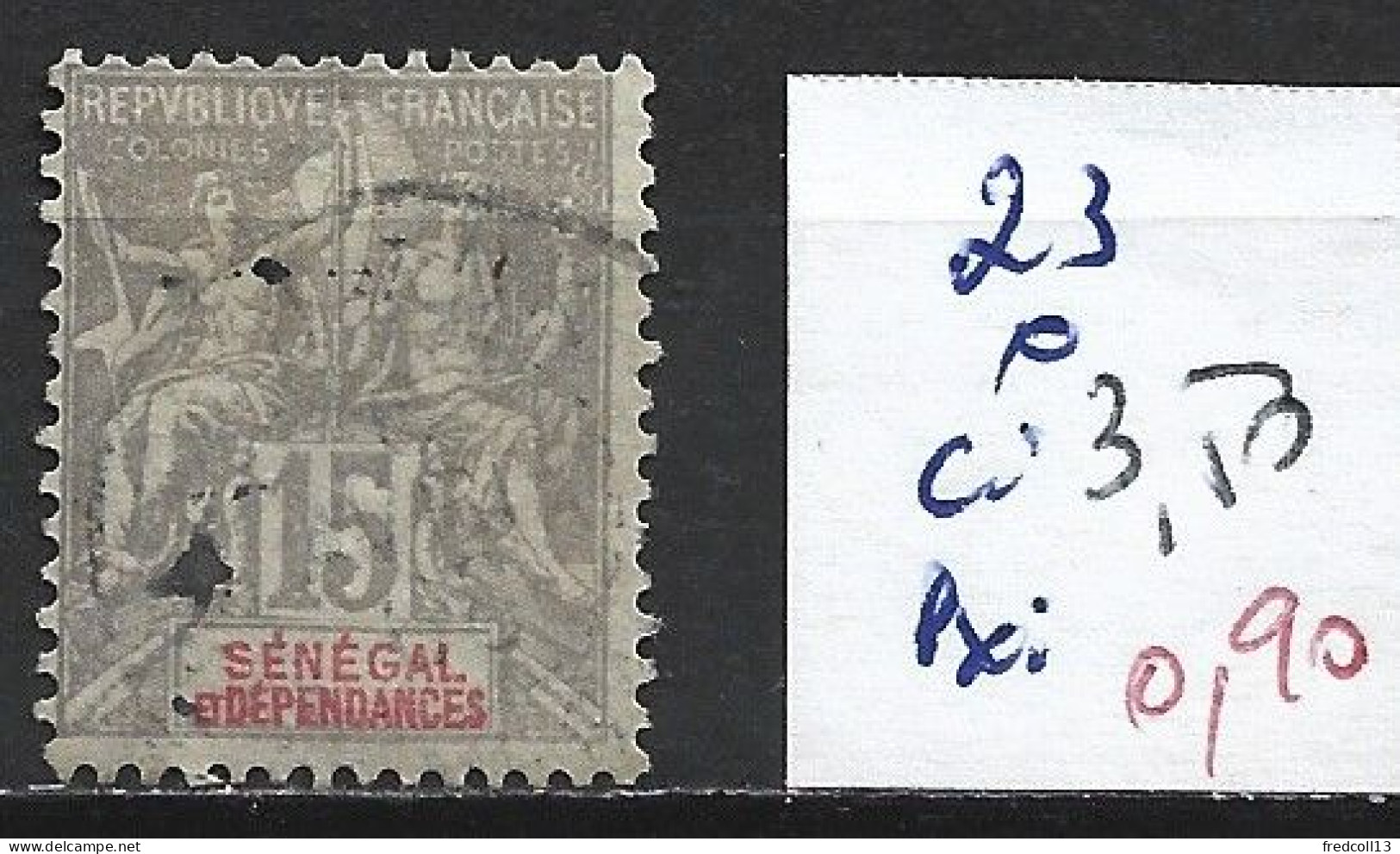 SENEGAL FRANCAIS 23 Oblitéré Côte 3.50 € - Used Stamps