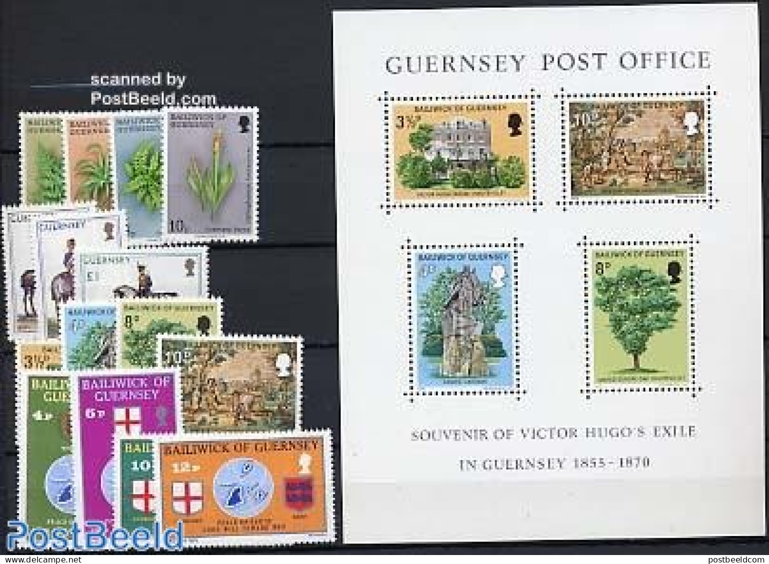 Guernsey 1975 Yearset 1975 (15v+1s/s), Mint NH, Various - Yearsets (by Country) - Unclassified