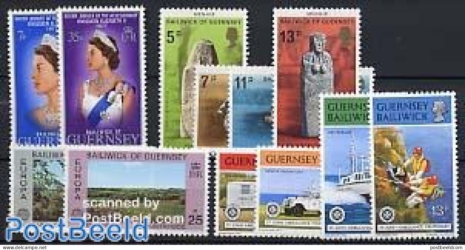 Guernsey 1977 Yearset 1977 (12v), Mint NH, Various - Yearsets (by Country) - Unclassified
