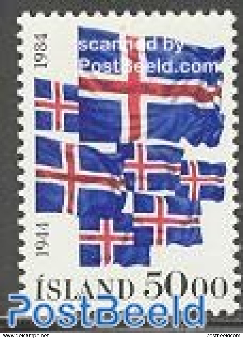 Iceland 1984 40 Years Republic 1v, Mint NH, History - Flags - Ongebruikt