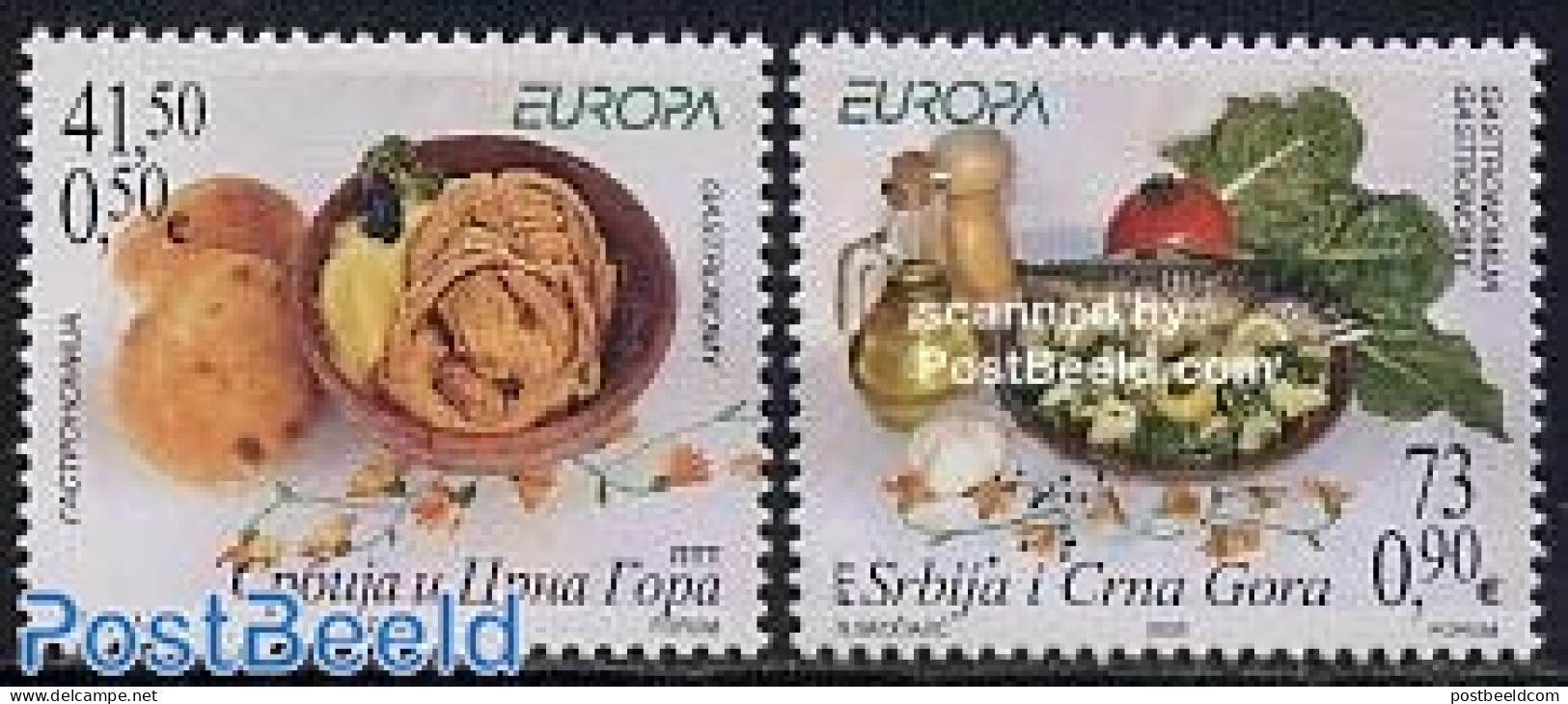 Serbia/Montenegro 2005 Europa, Gastronomy 2v, Mint NH, Health - History - Food & Drink - Europa (cept) - Alimentation