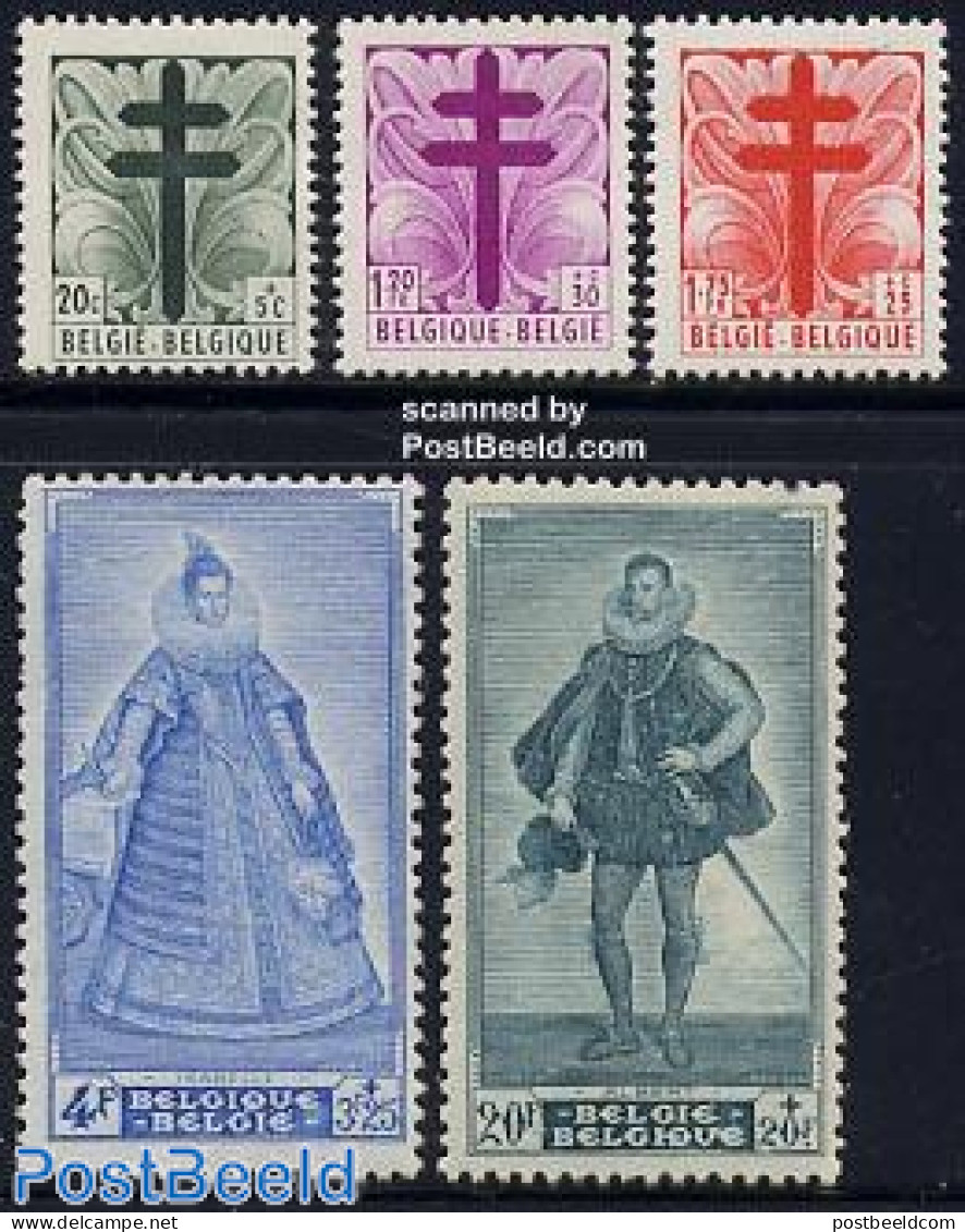 Belgium 1948 Anti Tuberculosis 5v, Mint NH, Health - Anti Tuberculosis - Unused Stamps