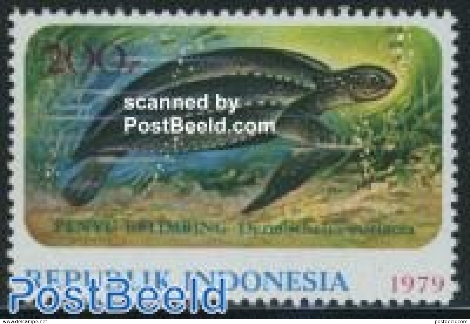 Indonesia 1979 Turtle 1v (from S/s), Mint NH, Nature - Reptiles - Turtles - Indonesia