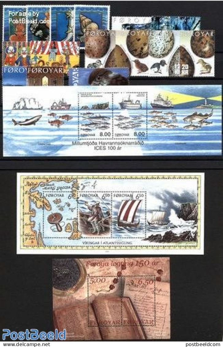 Faroe Islands 2002 Yearset 2002 (15v+3s/s), Mint NH, Various - Yearsets (by Country) - Zonder Classificatie