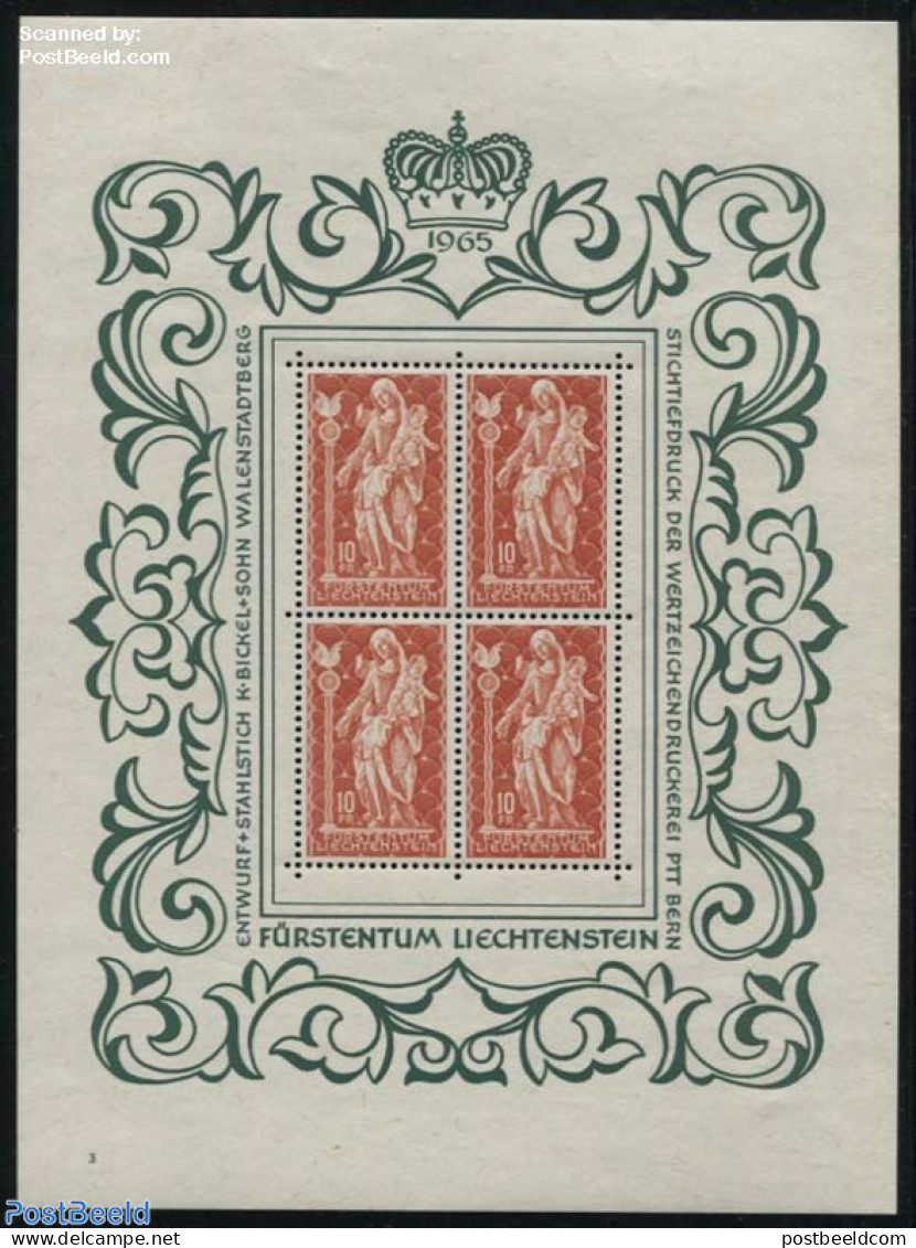 Liechtenstein 1965 Definitives M/s, Mint NH, Religion - Religion - Unused Stamps