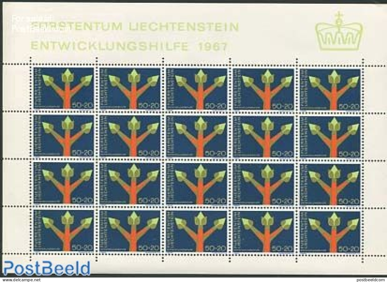 Liechtenstein 1967 Development Aid M/s, Mint NH - Ungebraucht