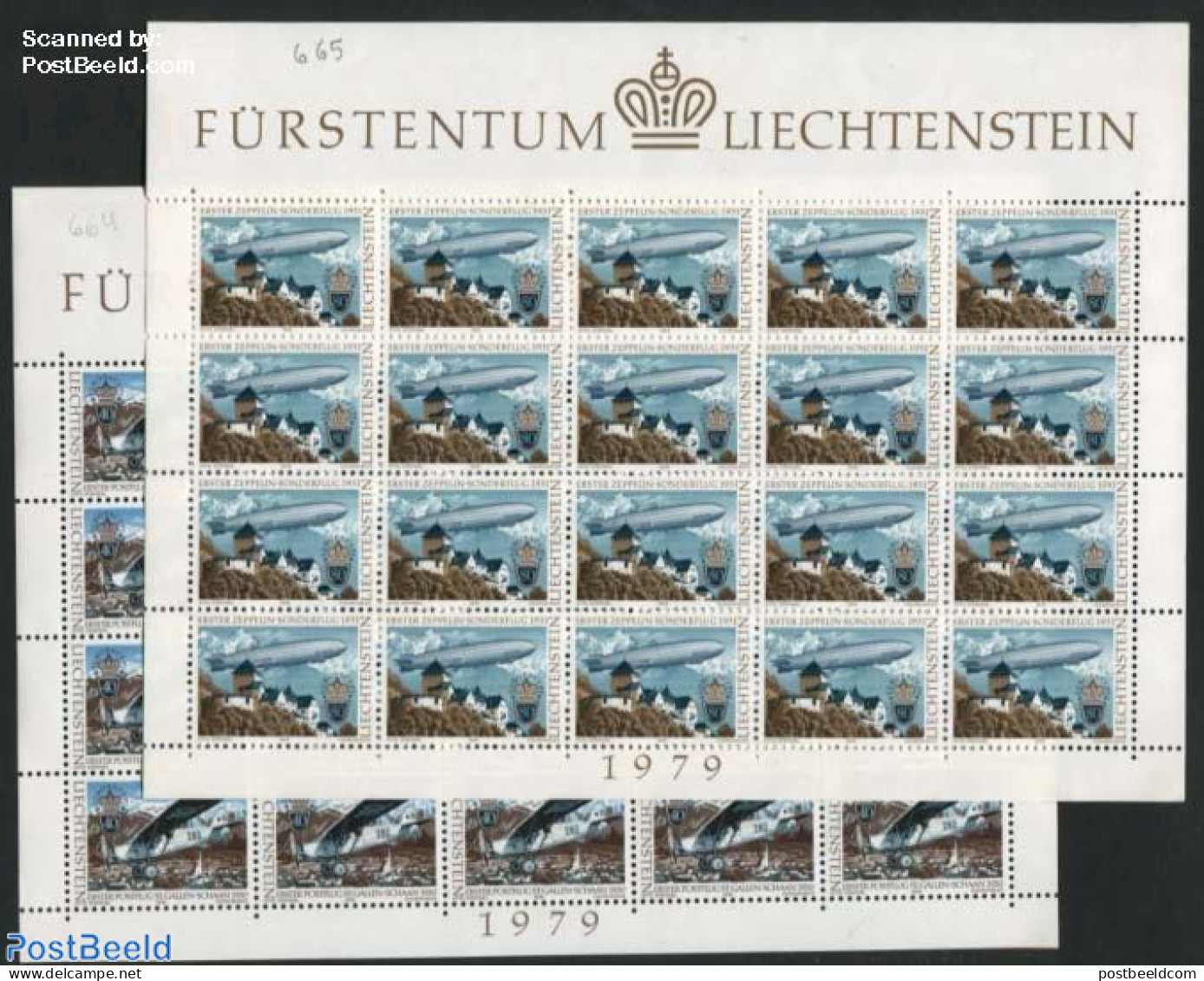 Liechtenstein 1979 Europa 2 M/ss (with 20 Sets), Mint NH, History - Transport - Europa (cept) - Aircraft & Aviation - .. - Ungebraucht