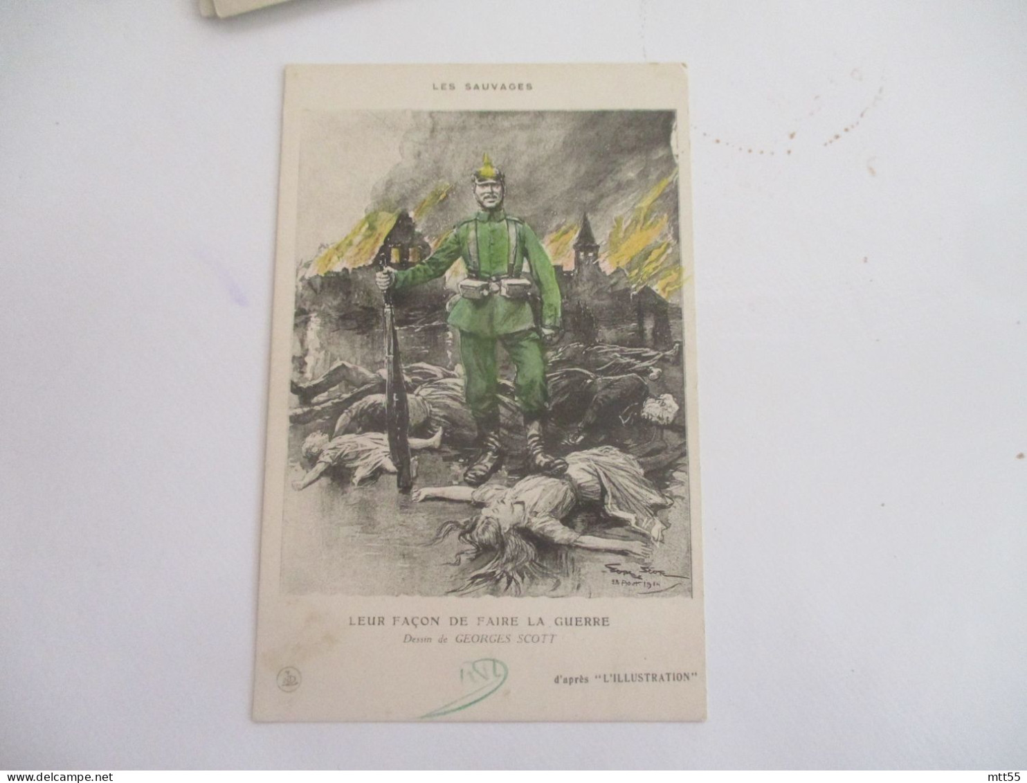 CARTE ANTI ALLEMANDE LES BARBARES LEUR FACON DE FAIRE LA GUERRE ASSASSINAT CIVILS - War 1914-18