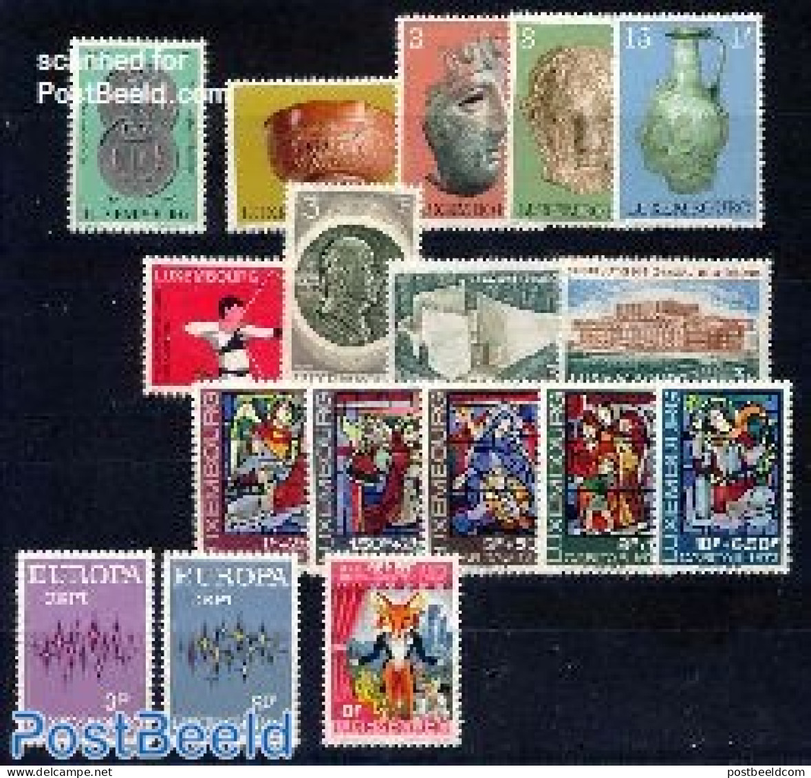 Luxemburg 1972 Yearset 1972, Complete, 17v, Mint NH, Various - Yearsets (by Country) - Neufs