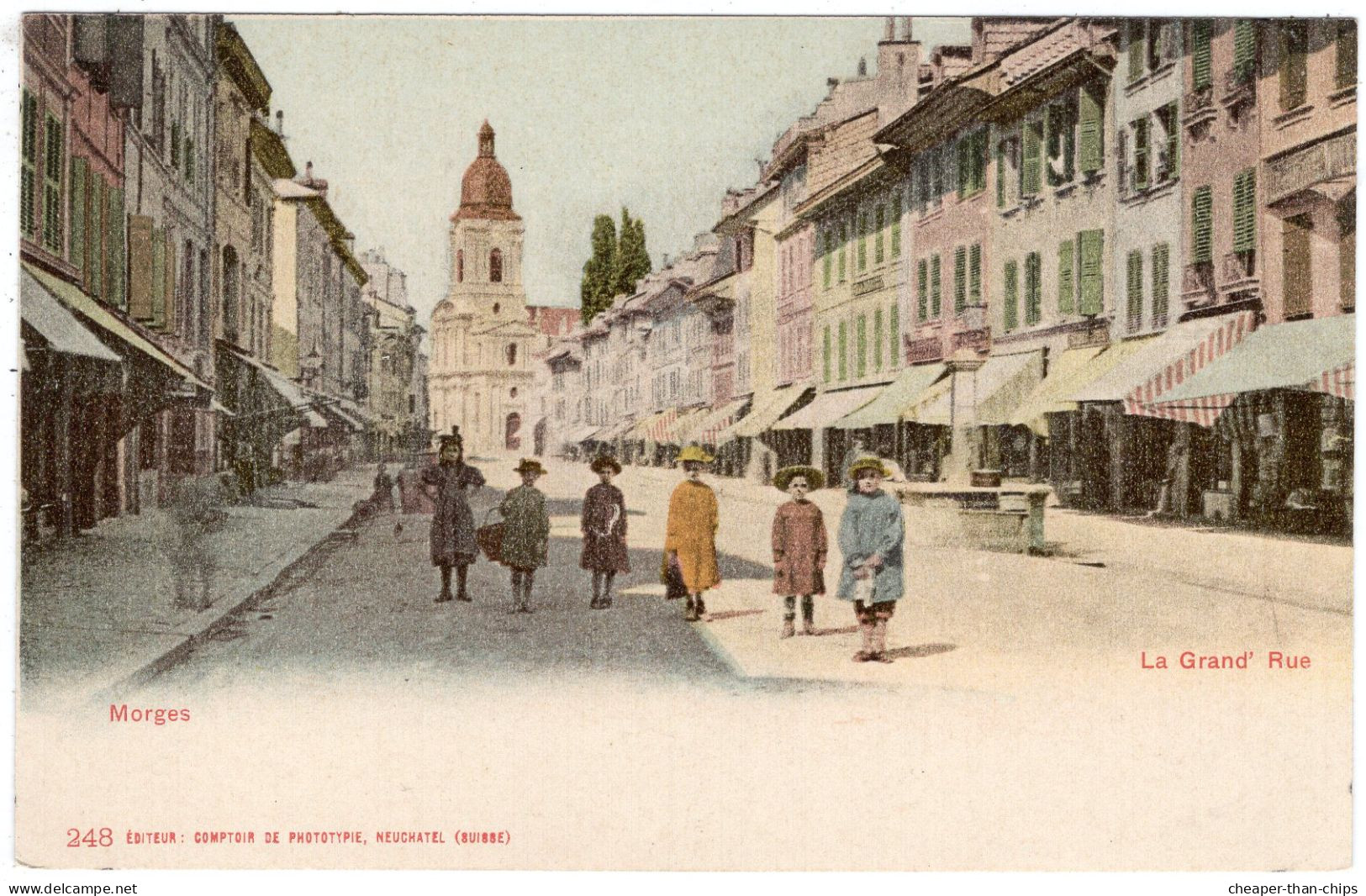 MORGES - La Grand' Rue - Phototypie 248 - Undivided Back  - Precurseur - Morges