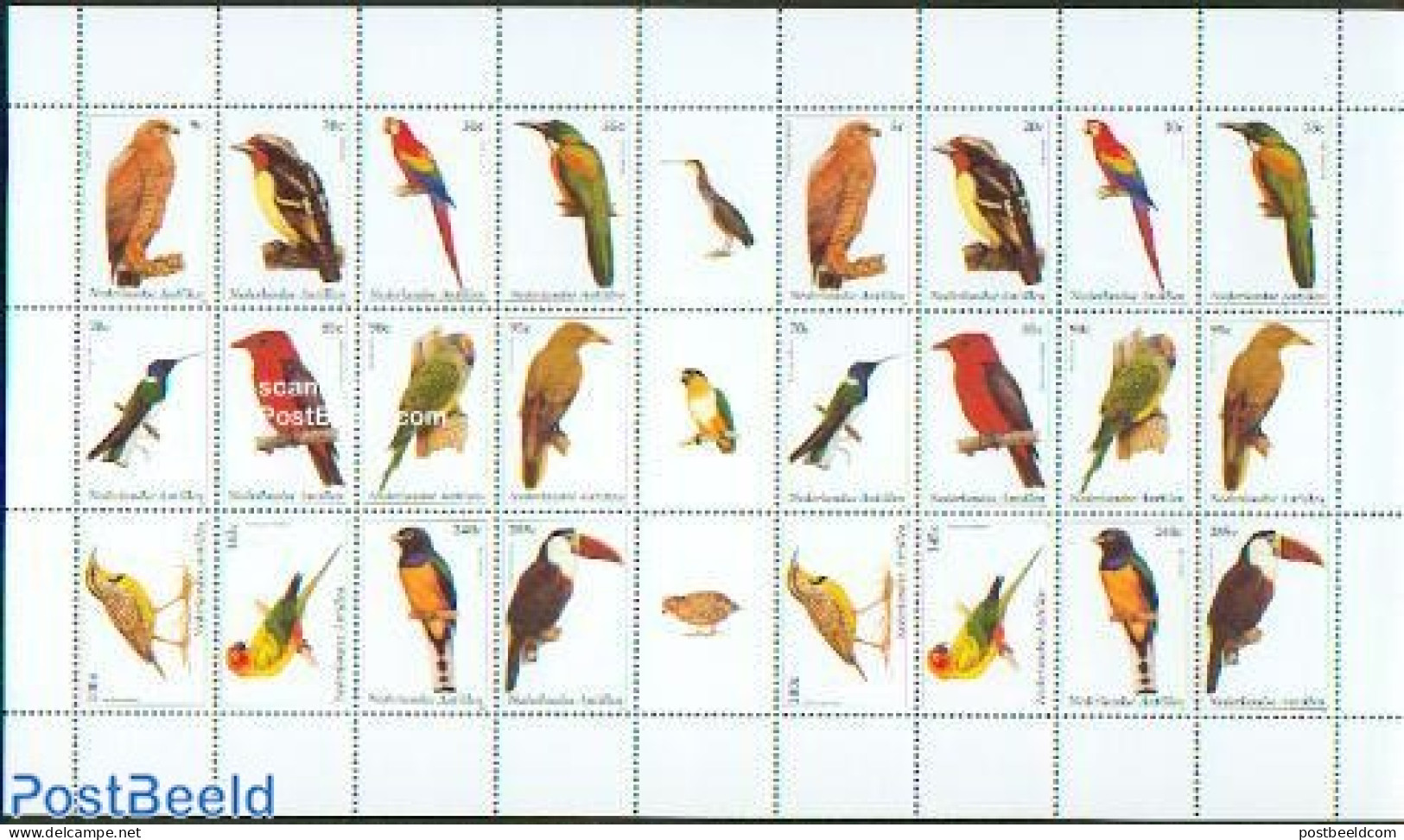 Netherlands Antilles 2002 Birds 2x12v M/s, Mint NH, Nature - Birds - Autres & Non Classés