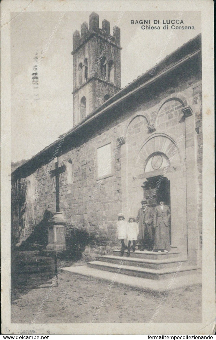 Cs309 Cartolina Bagni Di Lucca Chiesa Di Corsena Toscana - Lucca