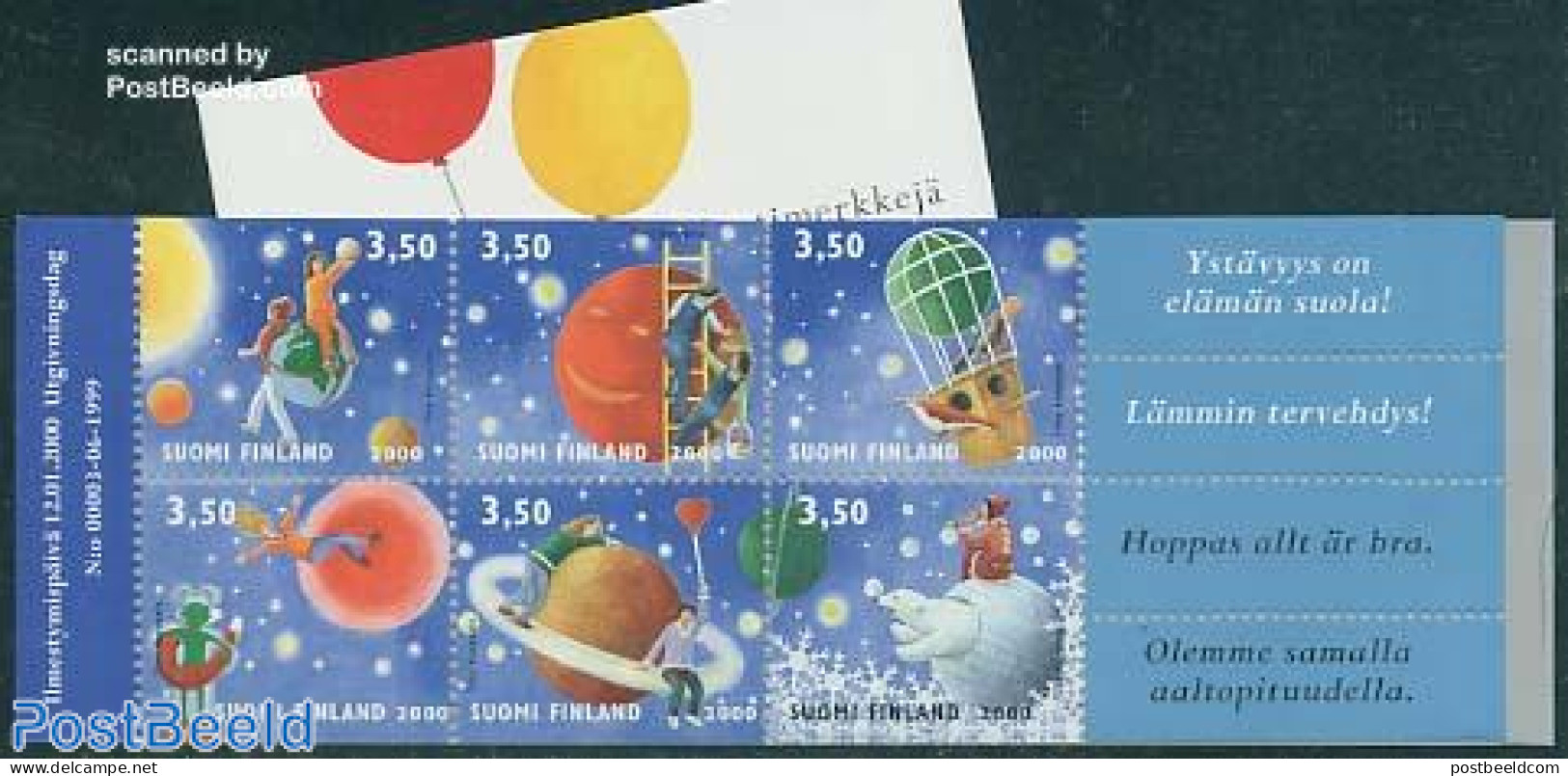 Finland 2000 Valentine 6v In Booklet, Mint NH, Various - Stamp Booklets - Greetings & Wishing Stamps - Nuovi