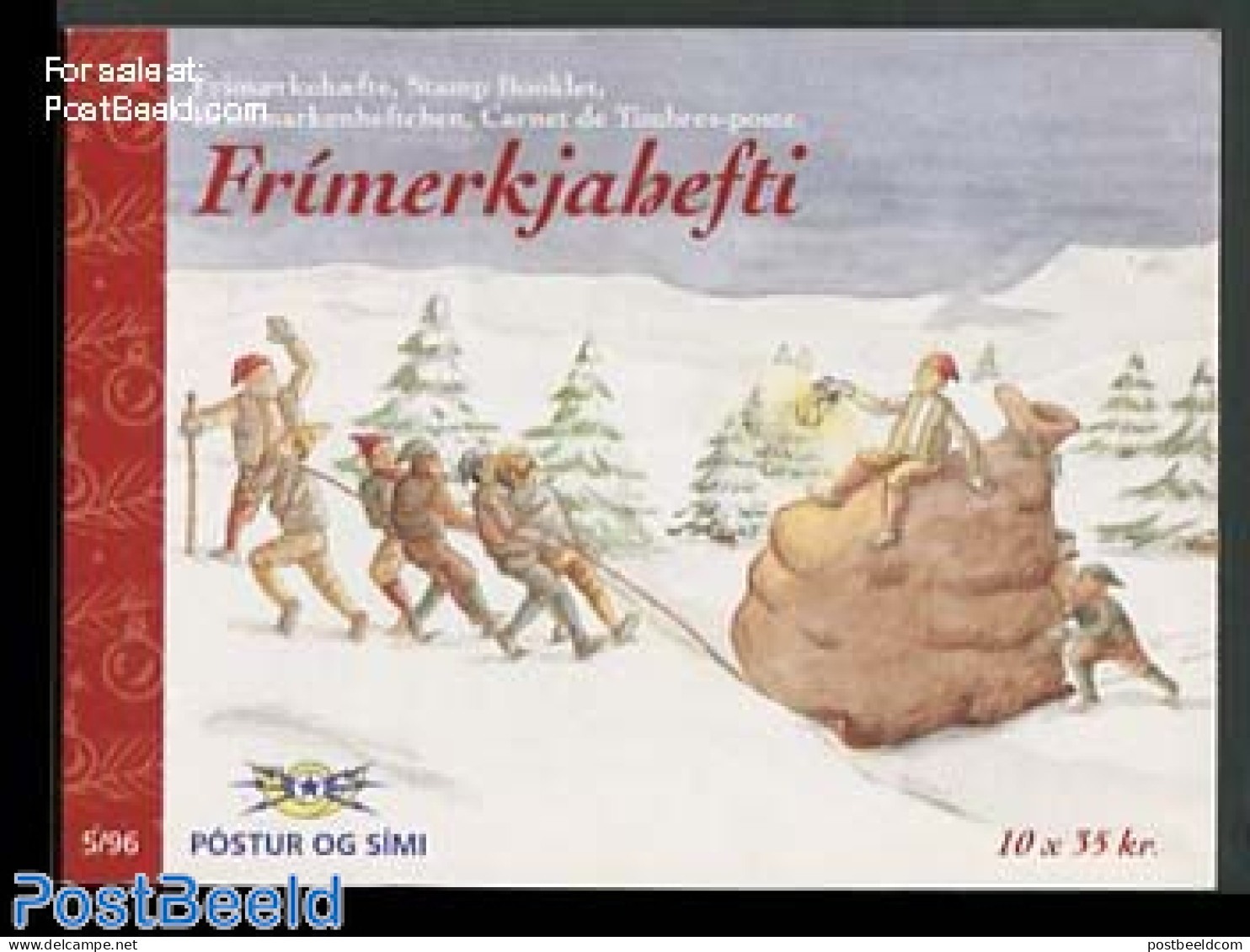 Iceland 1996 Christmas Booklet, Mint NH, Religion - Christmas - Stamp Booklets - Ongebruikt