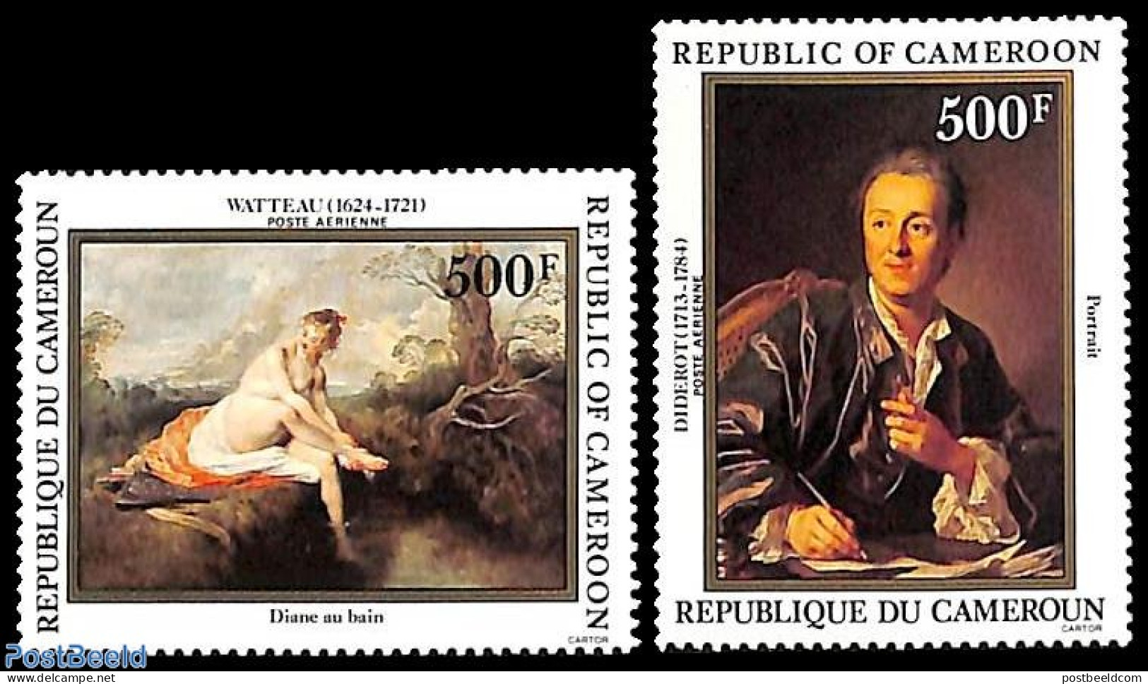 Cameroon 1984 Paintings 2v, Mint NH, Art - Paintings - Camerun (1960-...)