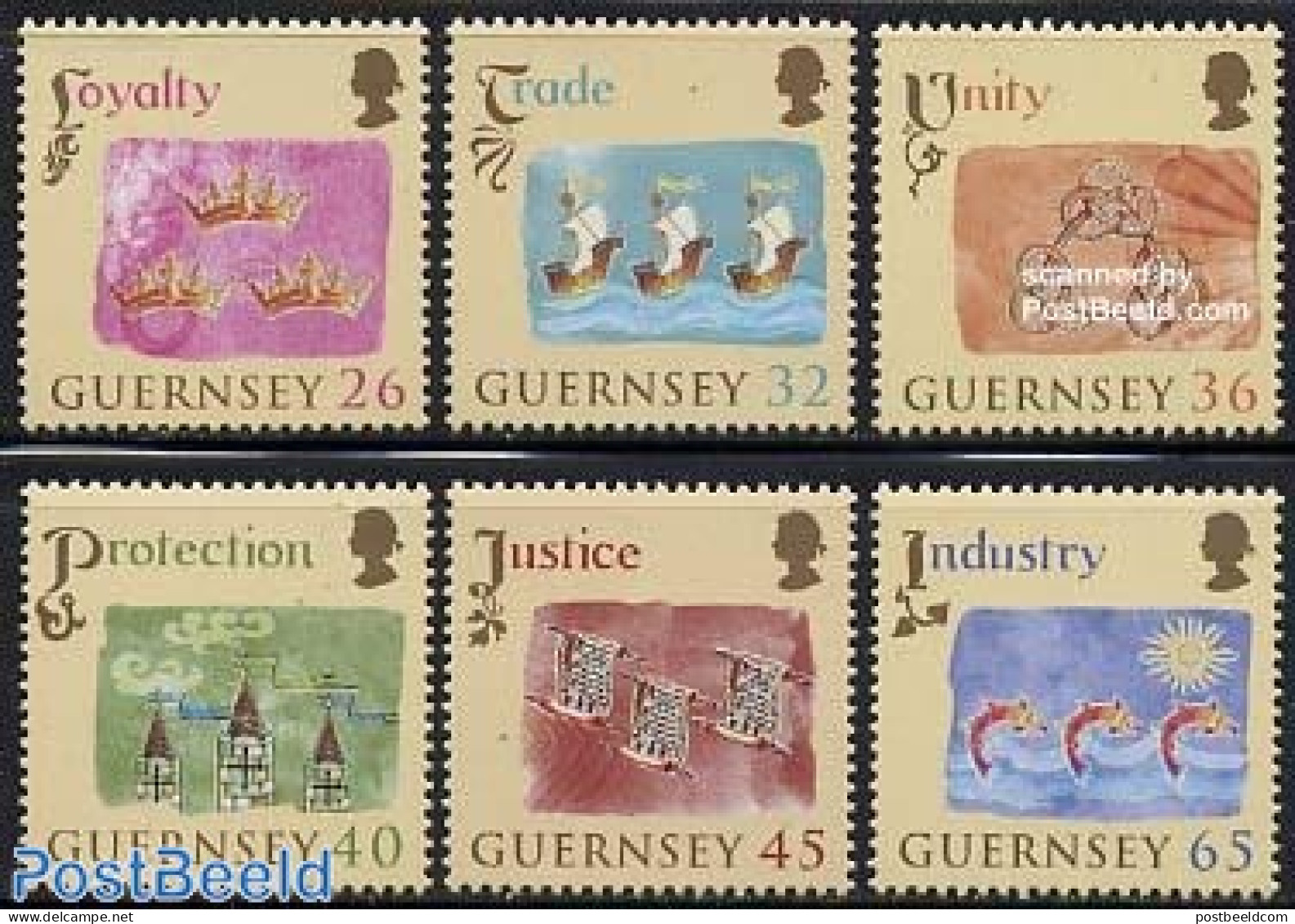 Guernsey 2004 Normandy To France 6v, Mint NH, History - Transport - History - Ships And Boats - Bateaux