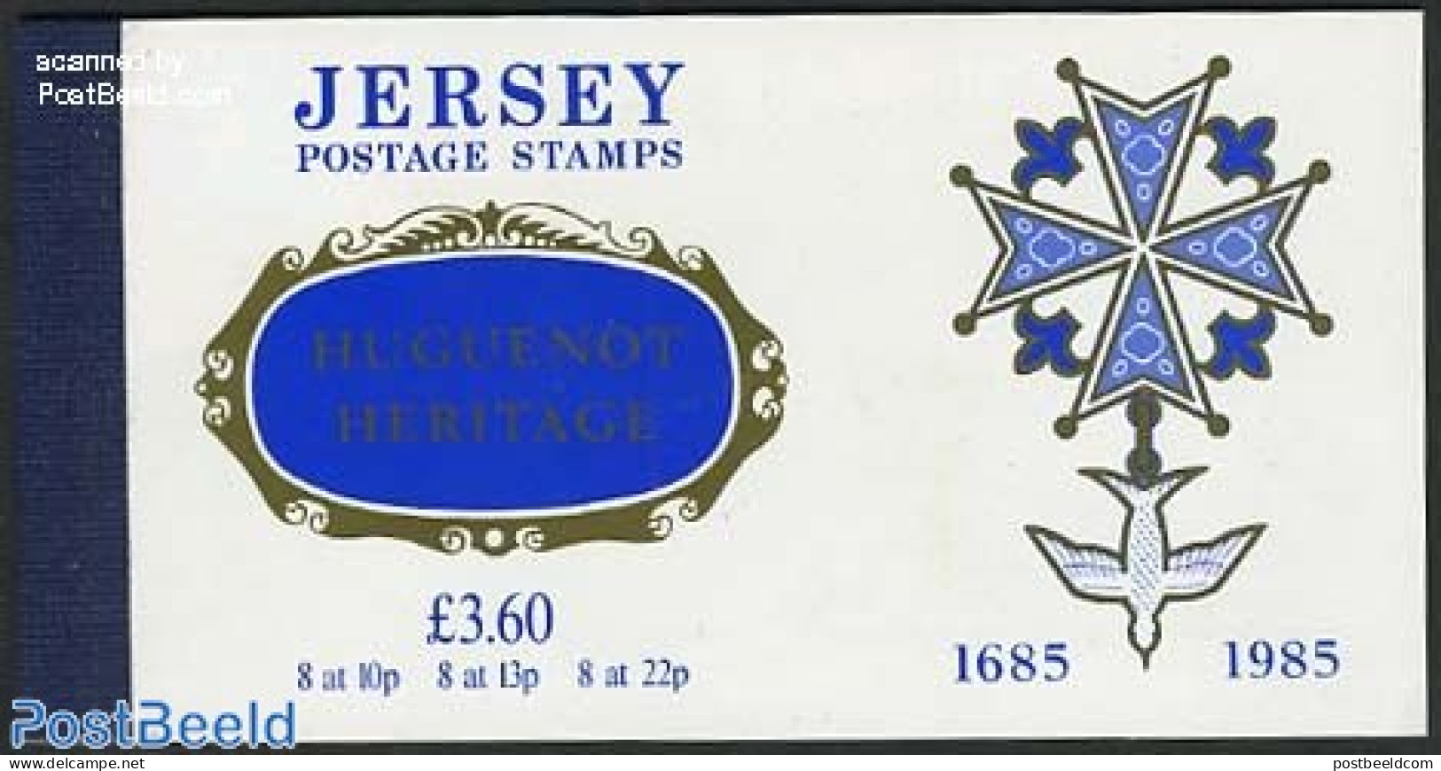 Jersey 1985 Huguenot Heritage Booklet, Mint NH, History - Transport - History - Stamp Booklets - Ships And Boats - Art.. - Sin Clasificación