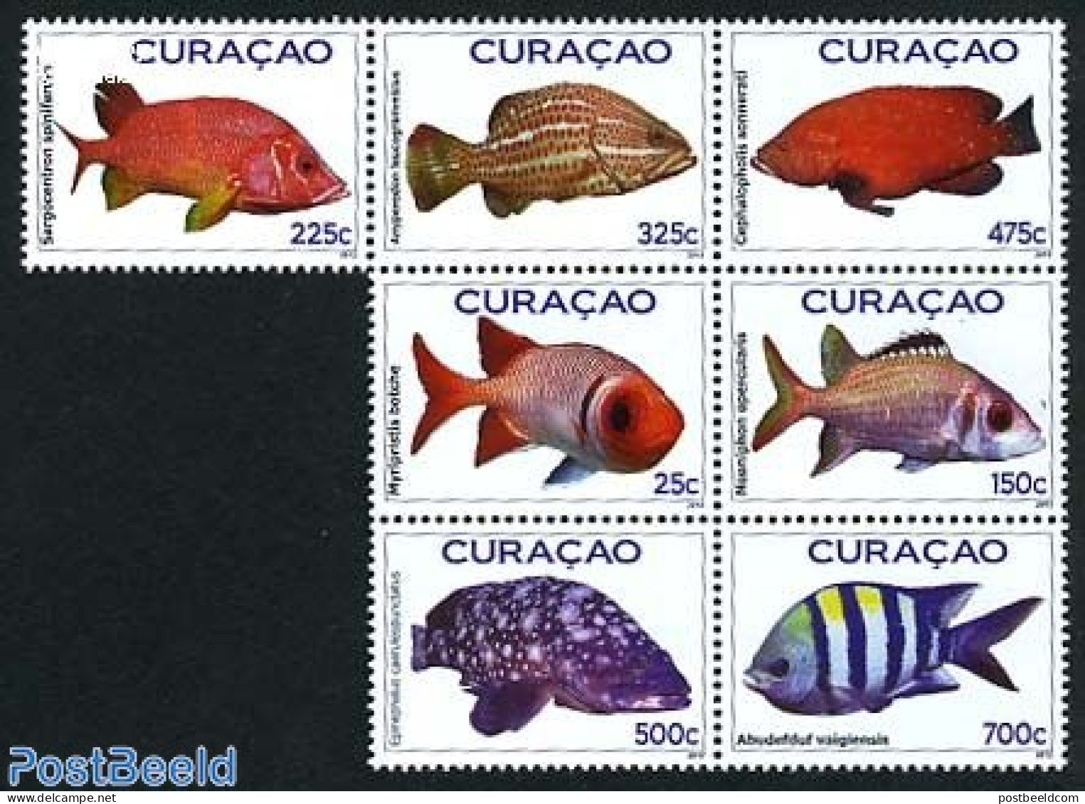 Curaçao 2012 Fish 7v, Mint NH, Nature - Fish - Poissons
