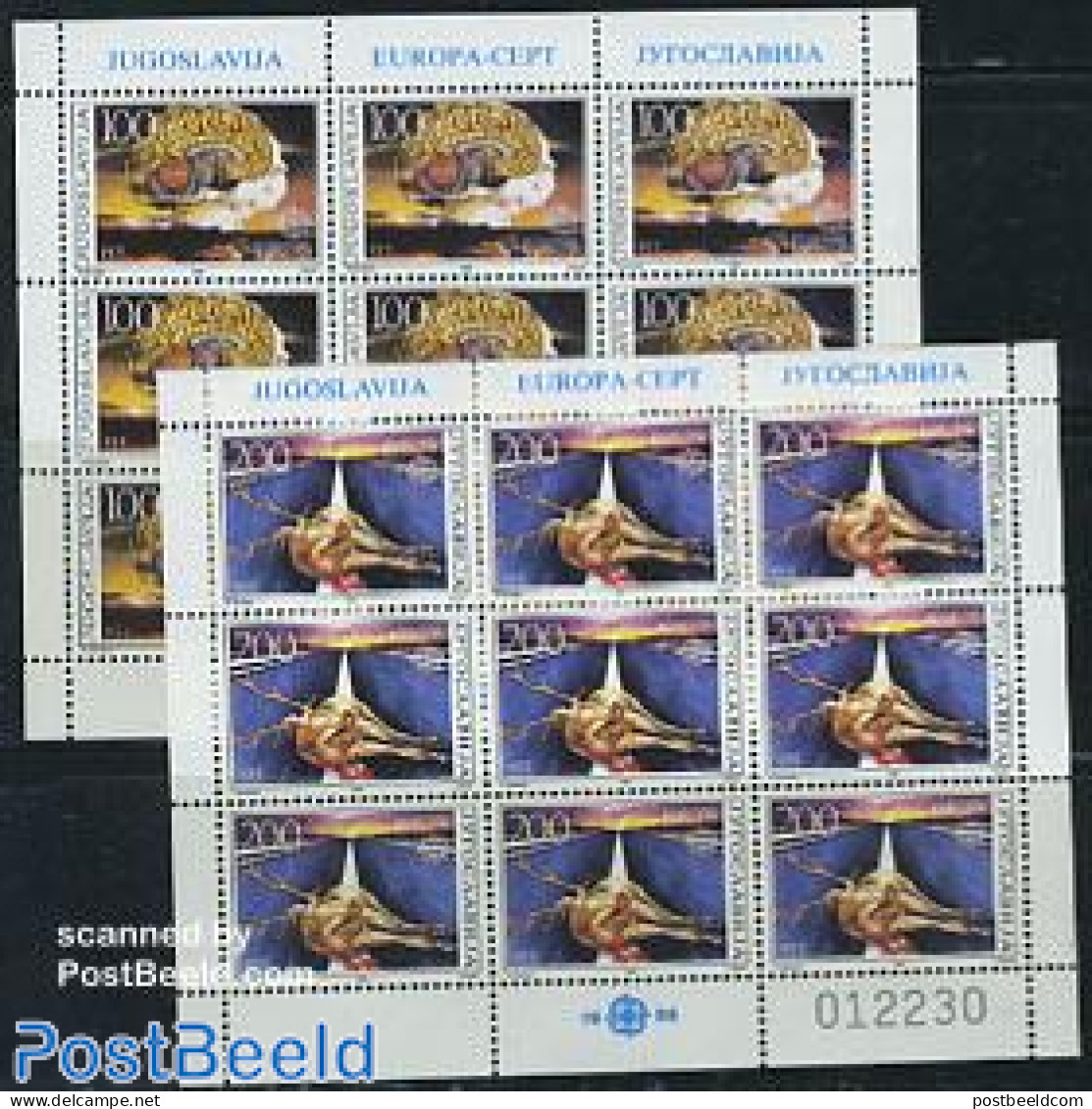 Yugoslavia 1986 Europa 2 M/s (=9 Sets), Mint NH, History - Nature - Transport - Europa (cept) - Deer - Environment - T.. - Nuevos