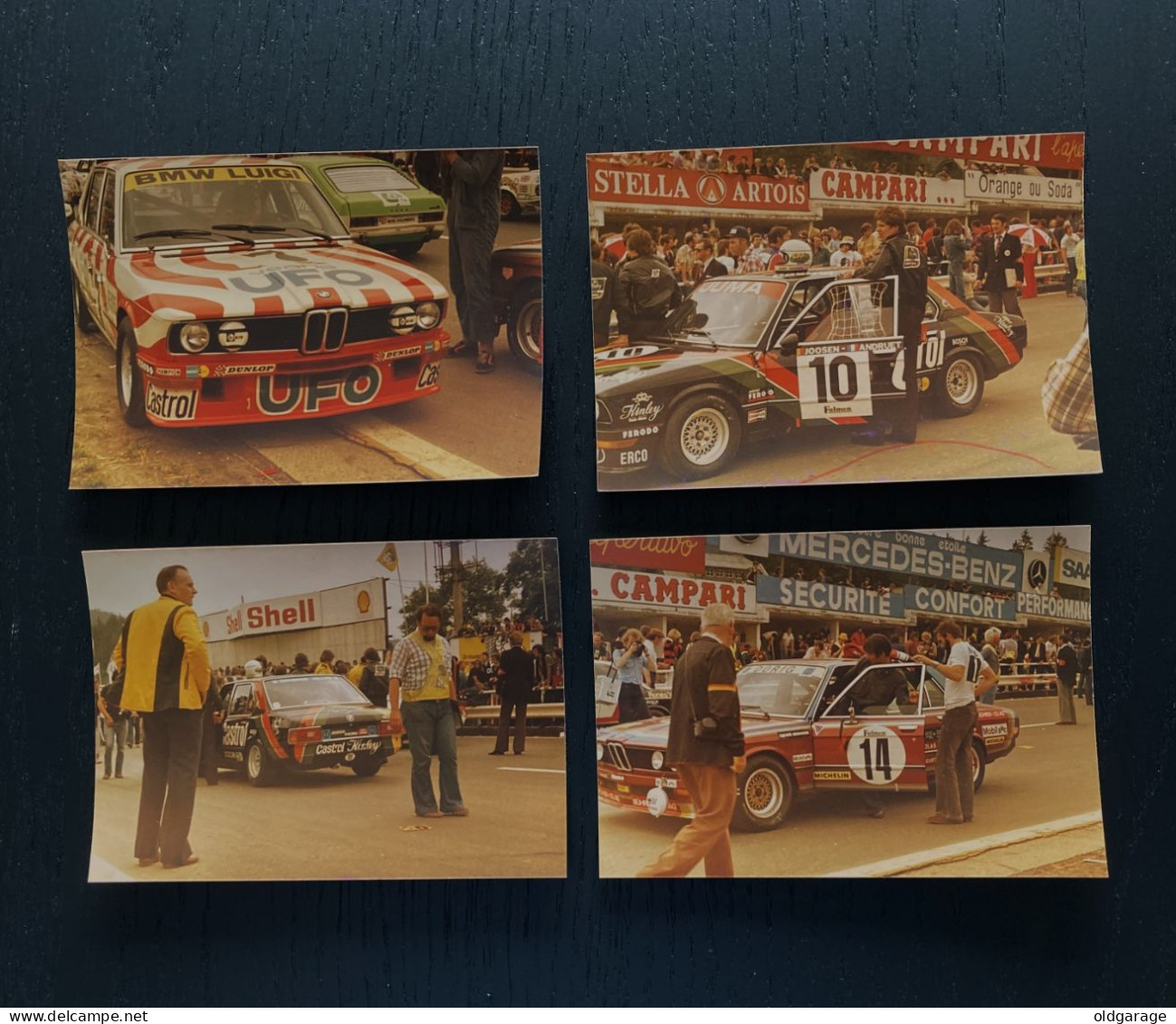 4 Photos 24 Heures Francorchamps 1977 : BMW 530i LUIGI / JUMA ( Andruet - Joosen ) & Ecurie Bernoise Suisse - Cars